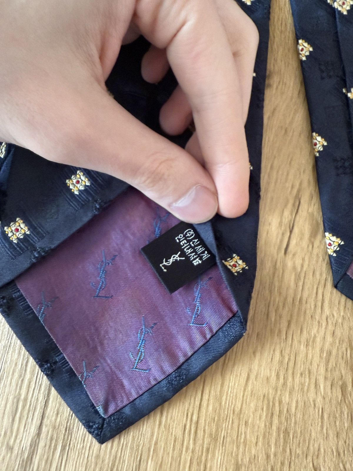 Yves Saint Laurent Vintage Ysl Yves Saint Laurent Tie Size ONE SIZE - 5 Thumbnail