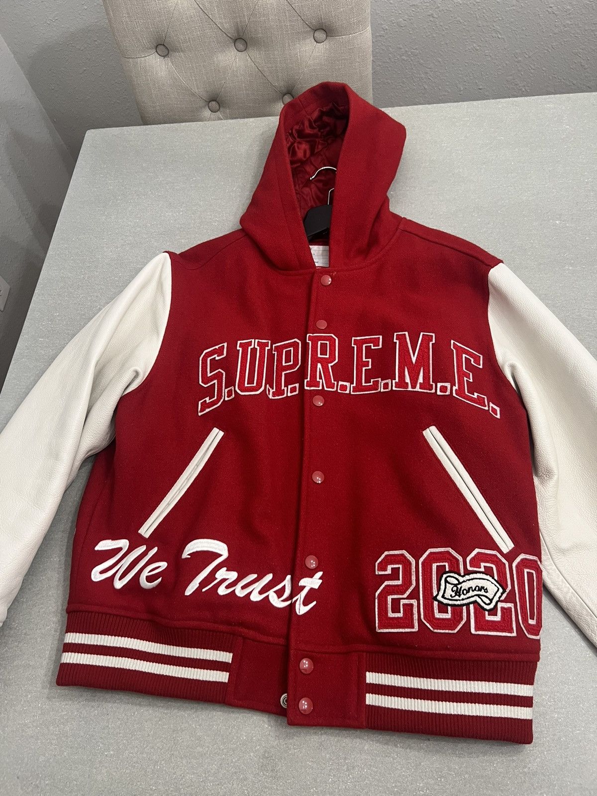 Supreme Supreme king varsity jacket | Grailed