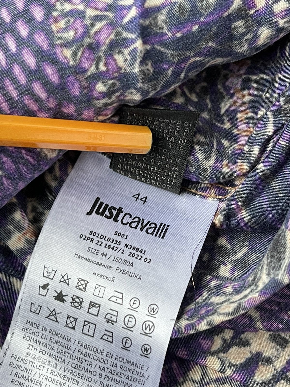 Just Cavalli !DS! FW22 Just Cavalli Animal Print Purple Pattern Shirt Size M / US 6-8 / IT 42-44 - 20 Thumbnail