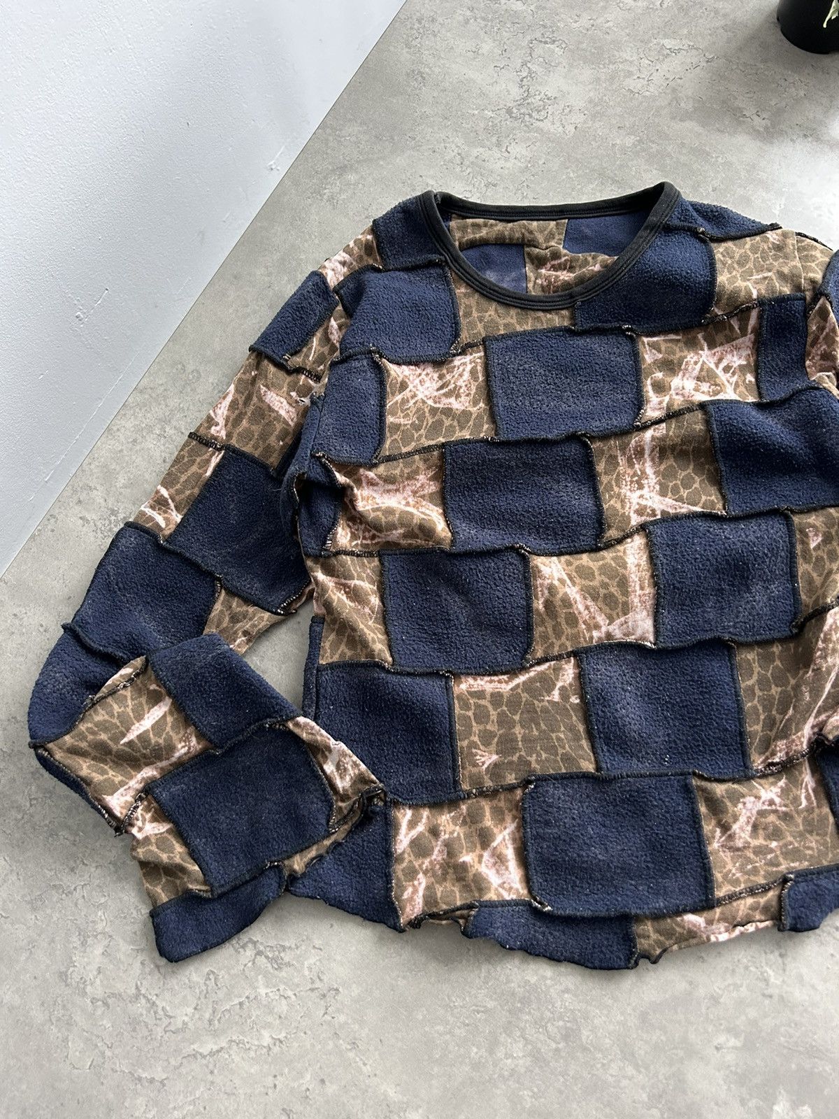 Handmade × Japanese Brand × Vintage Vintage Hand Made Mixed Fabric Long Sleeve archival Size XS / US 0-2 / IT 36-38 - 7 Thumbnail