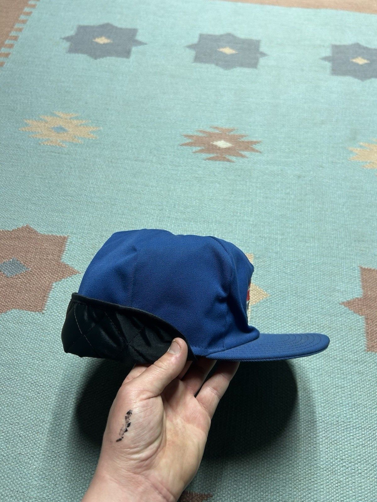 Vintage Vtg trapper hat ear flap Amoco employee uniform unito USA XL Size ONE SIZE - 3 Thumbnail