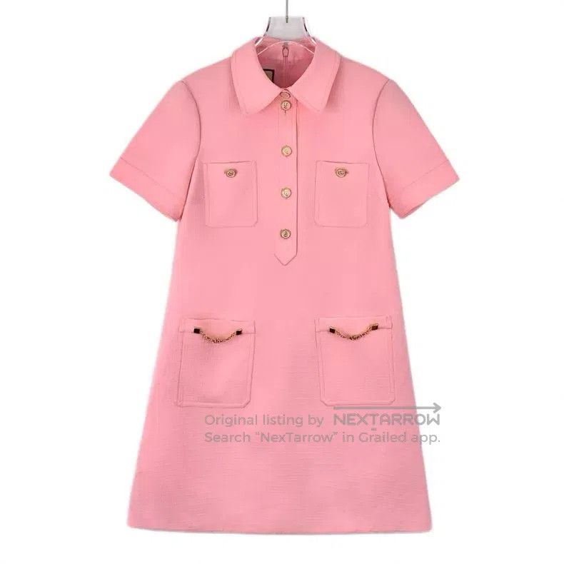 Gucci Gucci Pink pocket collar lapel single-breasted short-sleev Size XS / US 0-2 / IT 36-38 - 1 Thumbnail