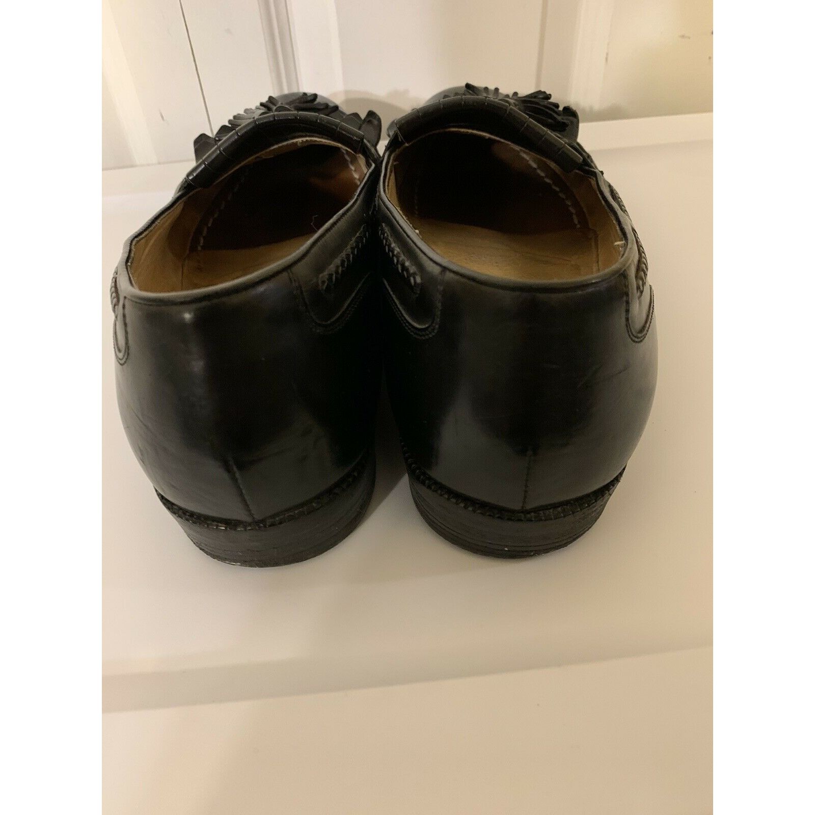 Cole Haan Cole Haan Bragano Mens Sz 12D Black Leather Slip On Tasseled Size US 12 / EU 45 - 12 Thumbnail