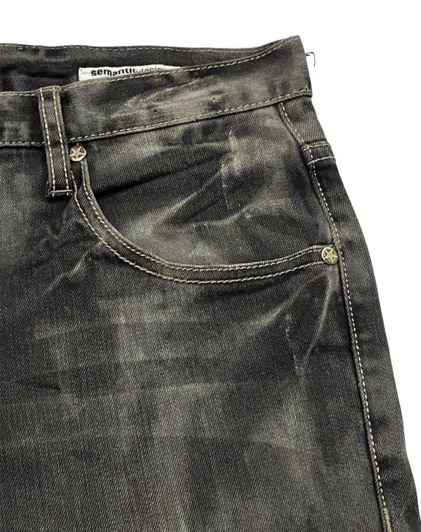 If Six Was Nine × Japanese Brand Semanticdesign Flare Smoke Wash Denim Pants Size US 30 / EU 46 - 16 Thumbnail