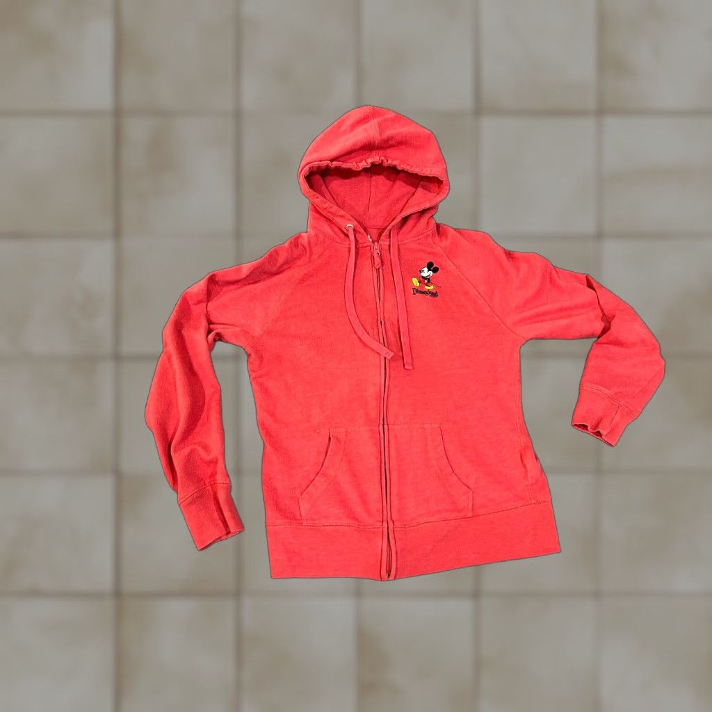 Disney Disney Mickey Mouse hoodie Womens Small S Hooded Embroidered Red Cotton Polyester Pullover Casual Size S / US 4 / IT 40 - 1 Thumbnail