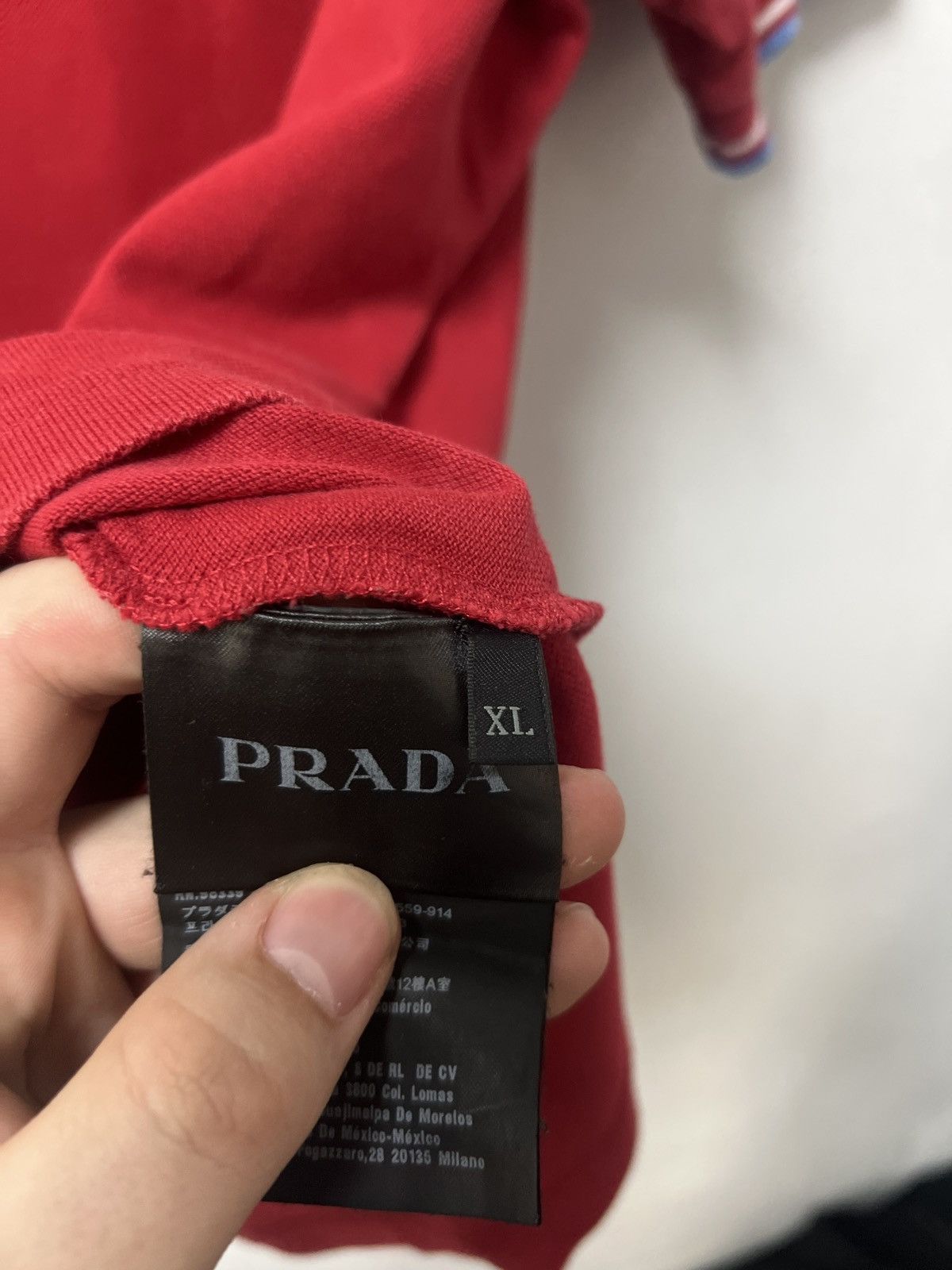 Prada Vintage Prada Polo T-Shirt Red Tab Size US XL / EU 56 / 4 - 11 Thumbnail