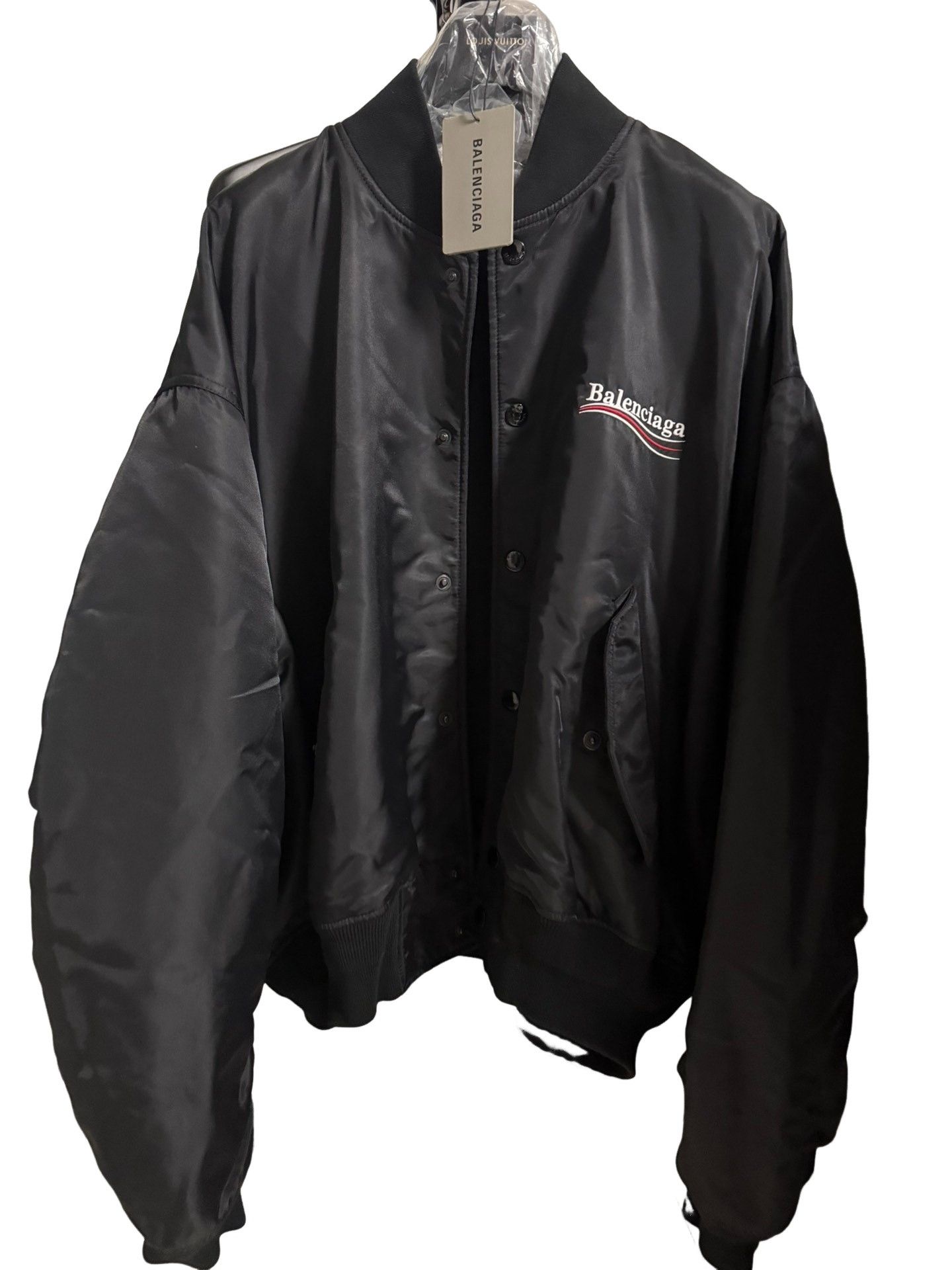 Balenciaga Balenciaga Logo Embroidered Bomber Jacket XS Size US XS / EU 42 / 0 - 1 Thumbnail