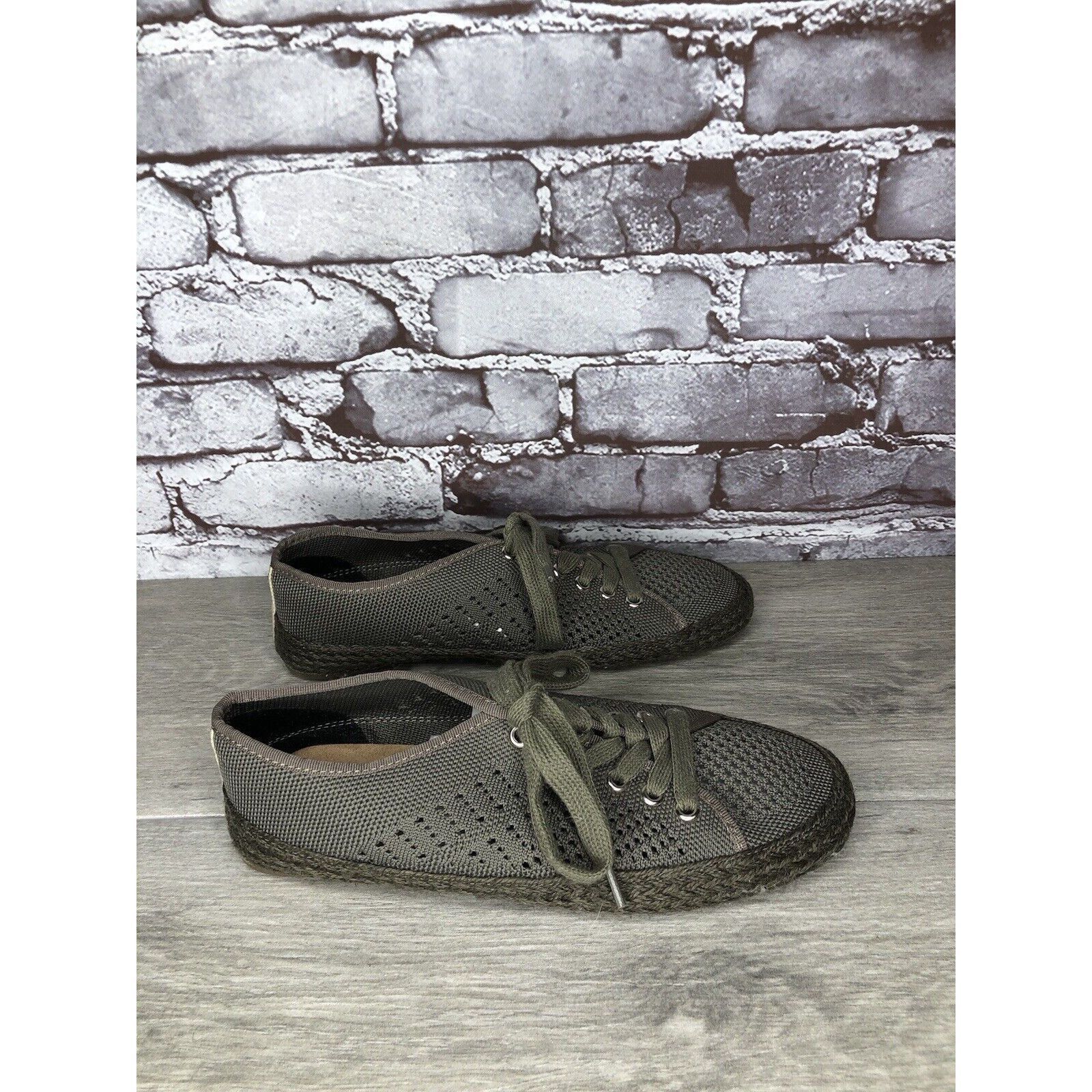 Other Emu Australia Olive Green Knit Espadrilles Casual Lace Up Sh Size US 8 / IT 38 - 20 Thumbnail