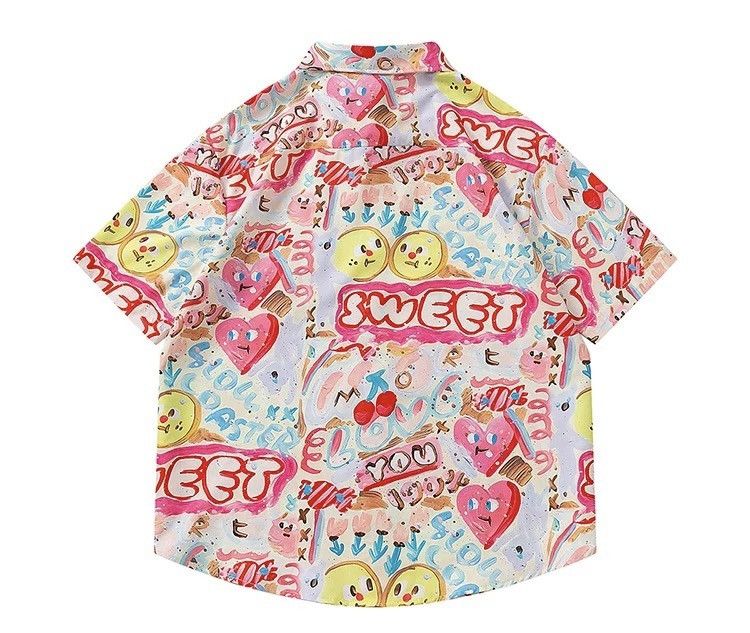 Other Graffiti Button Up Short Sleeve Shirt Size US M / EU 48-50 / 2 - 9 Thumbnail