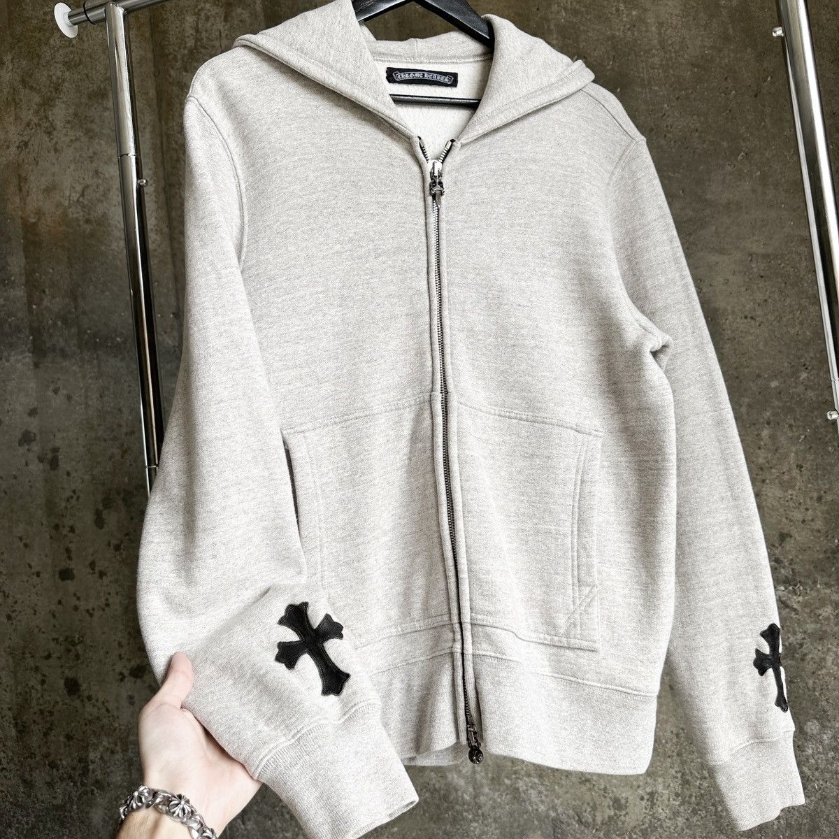 Chrome Hearts Heather Cross Patch Zip Up Hoodie Size US M / EU 48-50 / 2 - 3 Thumbnail
