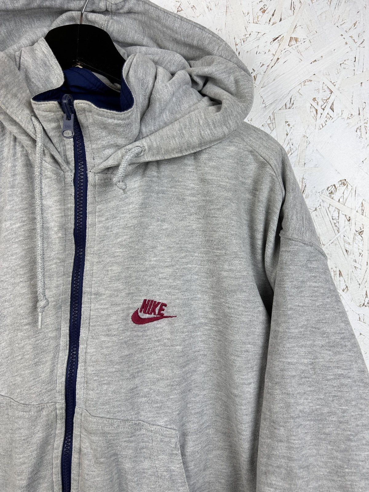 Nike 90s Vintage Nike Reversible Hooded Bomber Jacket Size US S / EU 44-46 / 1 - 9 Thumbnail