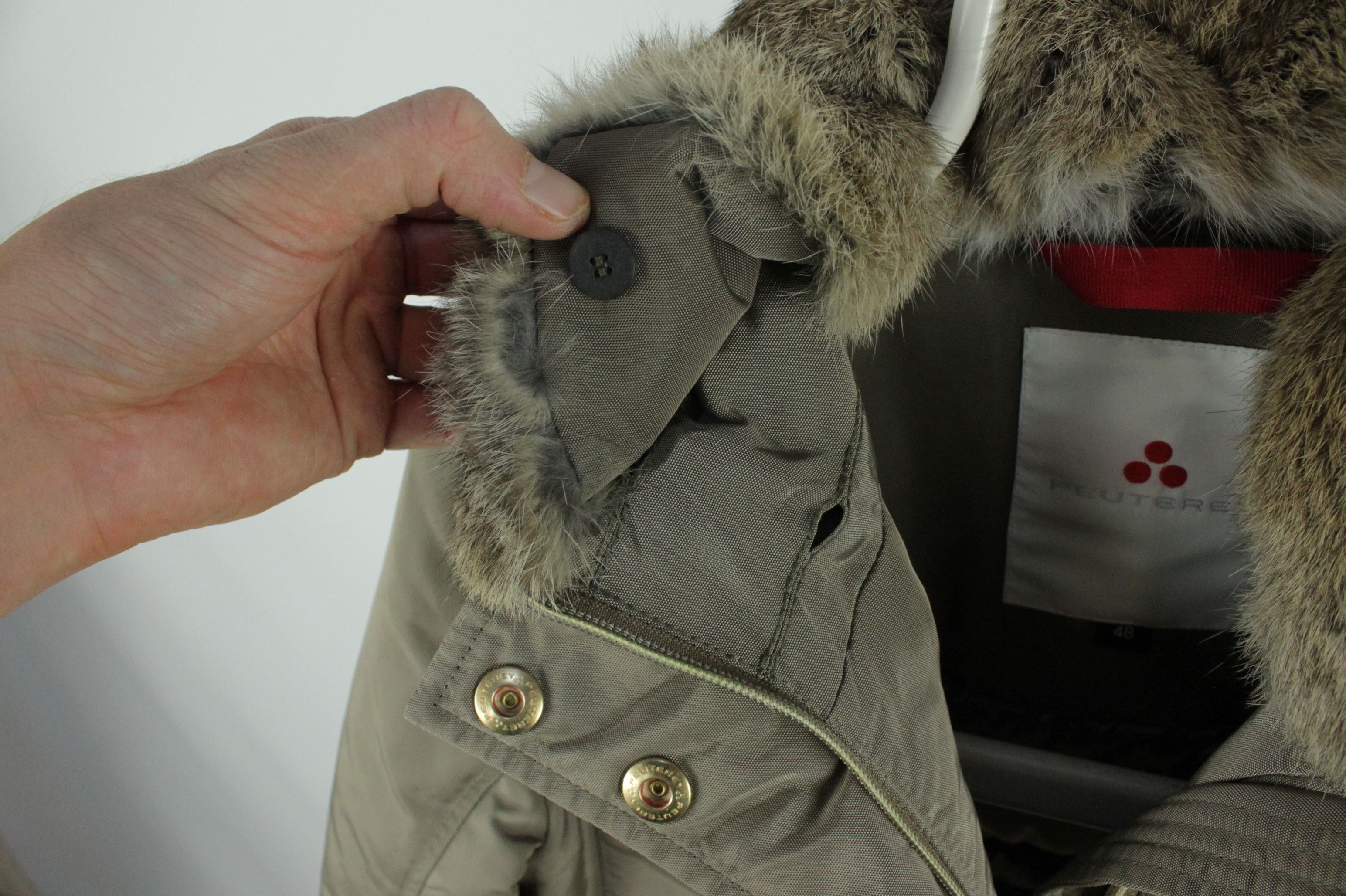 Peuterey Women's Peuterey Nylon Down Jacket With Rabbit Fur Size XL / US 12-14 / IT 48-50 - 16 Thumbnail