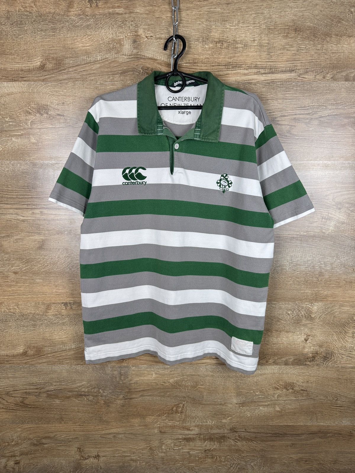 Canterbury of New Zealand × Vintage Mens Vintage Canterbury of New Zealand Ireland rugby tee Size US XL / EU 56 / 4 - 1 Thumbnail