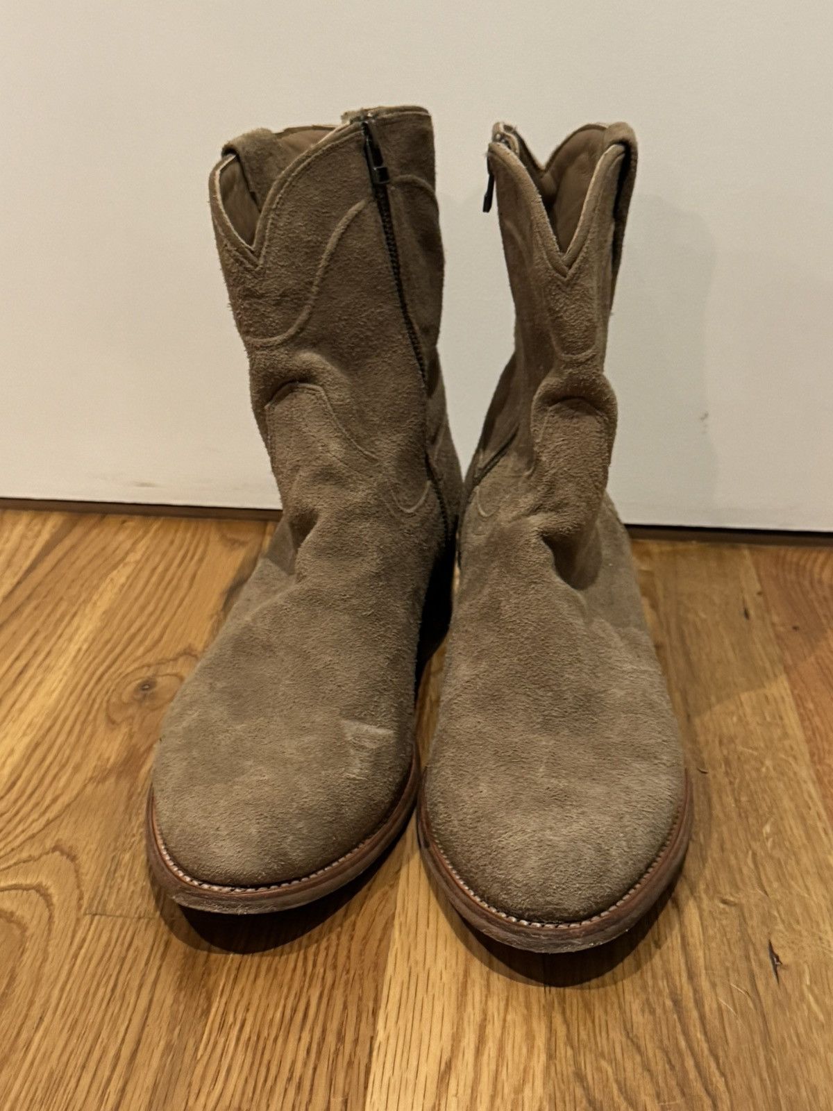 Tecovas Tecovas Brown Suede Zip Up Boots 12D Size US 12 / EU 45 - 2 Thumbnail