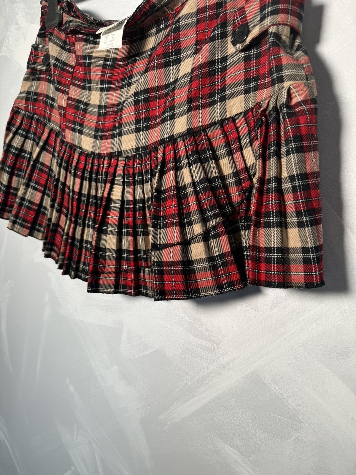 Vintage 725 Vintage Plaid Mini Skirt Y2K Stripper Skirt Size 32" / US 10 / IT 46 - 3 Thumbnail