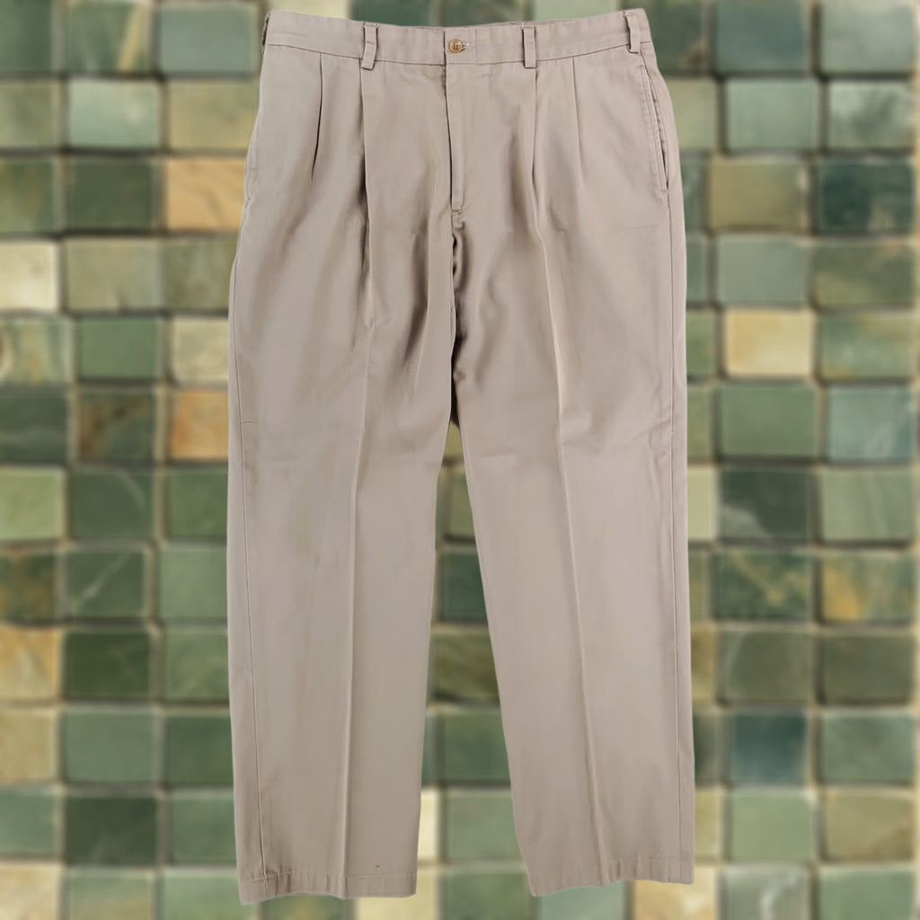 Bills Khakis BILLS KHAKIS Classic Fit Pants Tan Pleated Made USA Mens 38 (37 x 30 Actual) Pants Mens 37 Brown Chino 30 Inseam Size US 37 - 1 Thumbnail