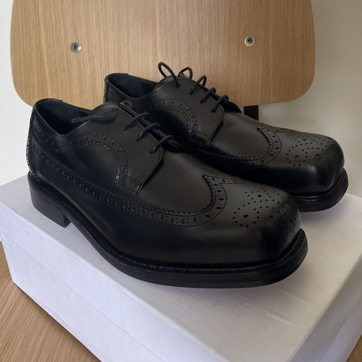 Stefan Cooke Brogue Martlett Derby Black Size US 10 / EU 43 - 4 Thumbnail
