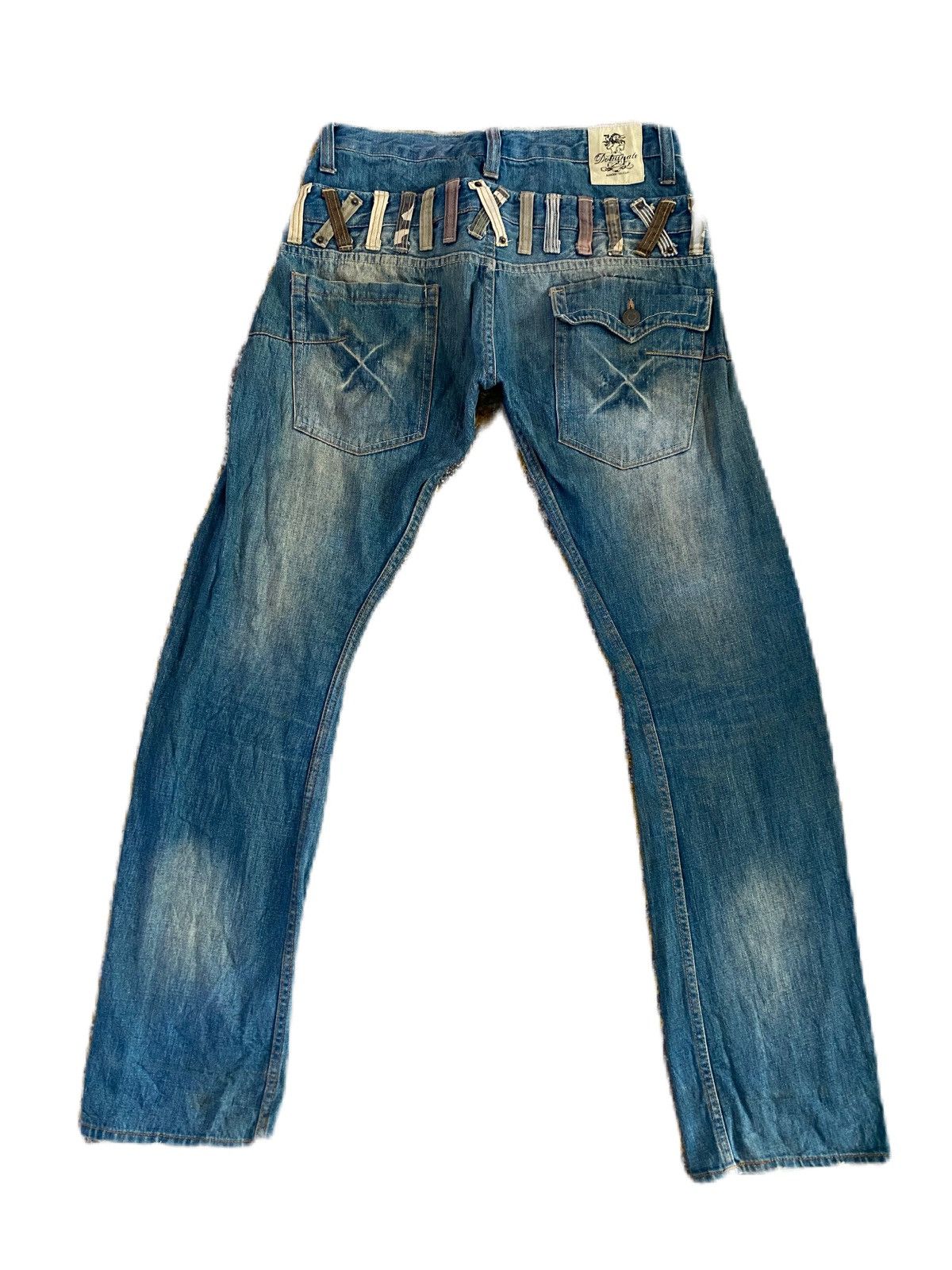 Japanese Brand DOMINATE HANDCRAFTED JEANS DOUBLE WAIST DESIGN RARE Size US 33 - 5 Thumbnail