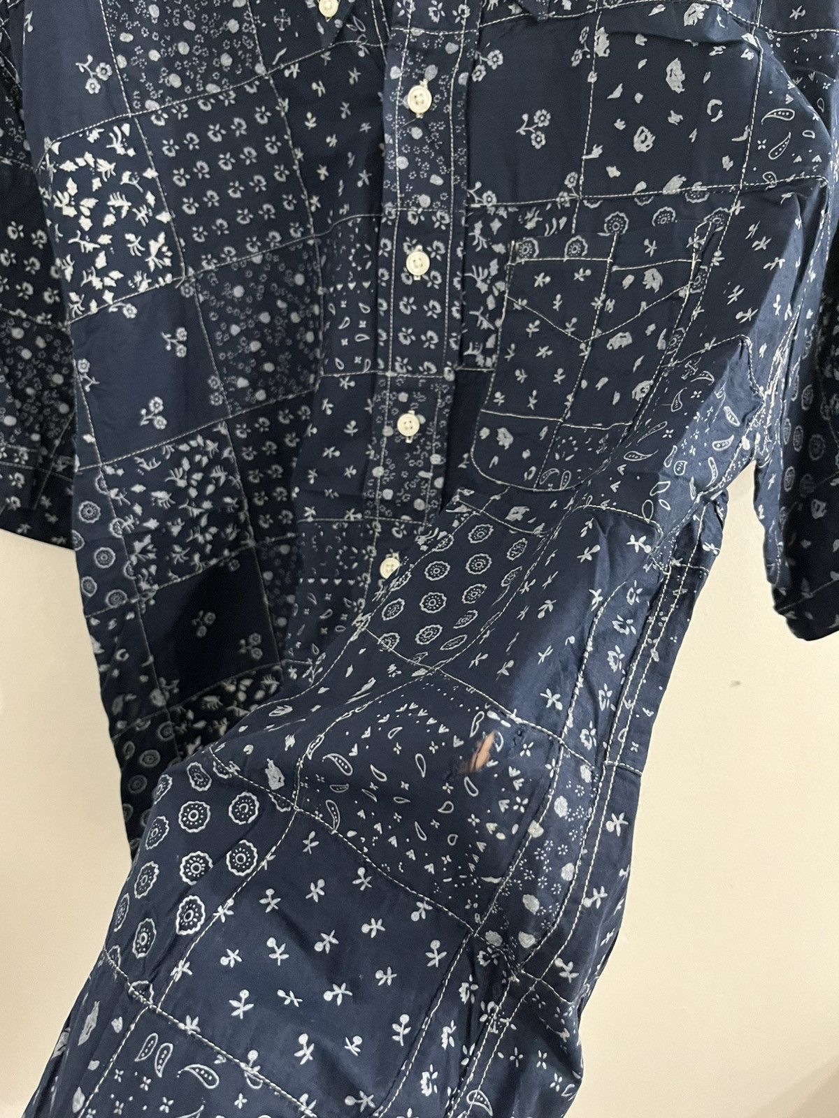 Japanese Brand Franshal Patchwork Shirt Size US XL / EU 56 / 4 - 7 Thumbnail