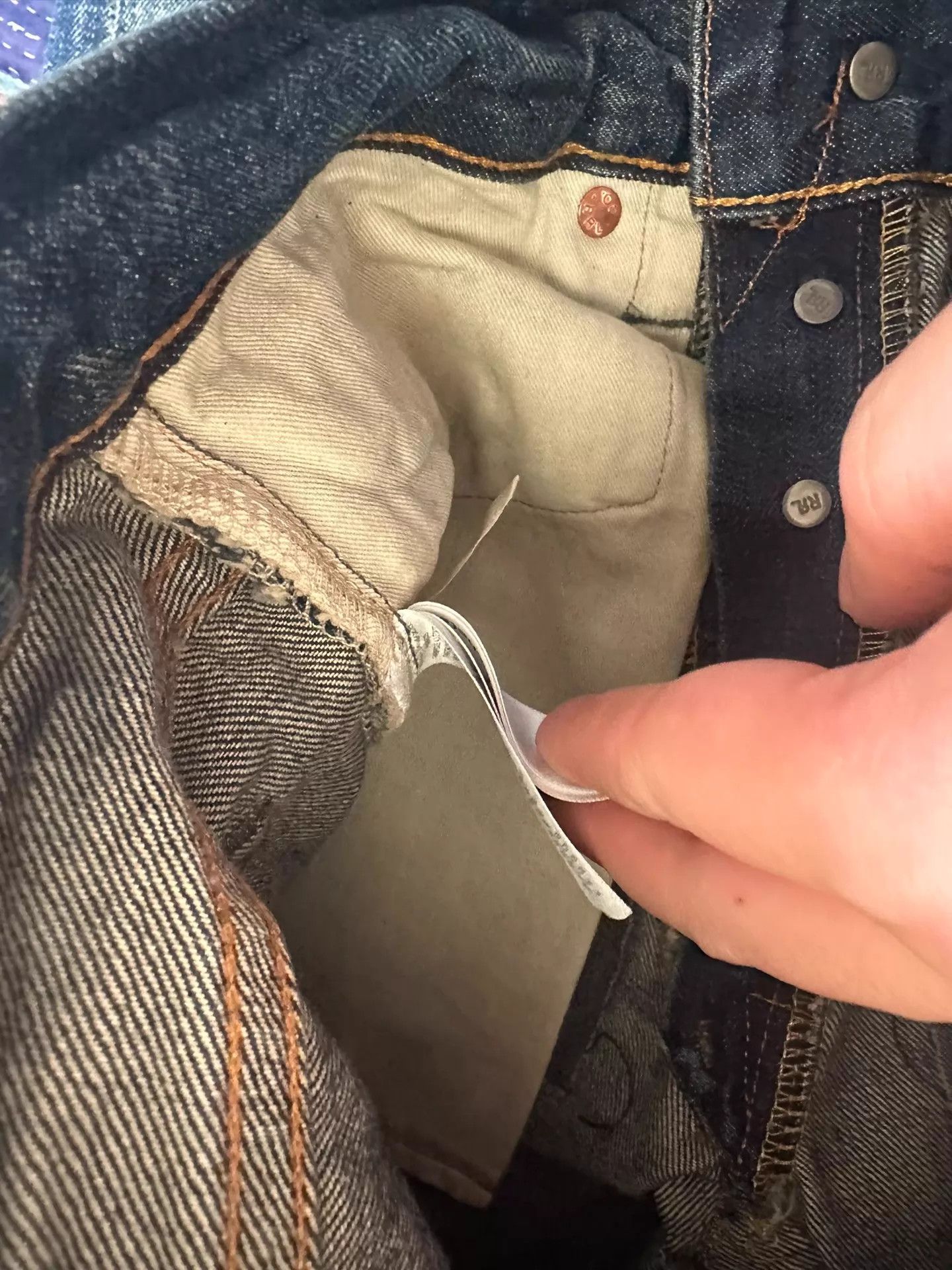 RRL Ralph Lauren RRL Vintage Distressed Ripped Straight Jeans 30x32 Size US 30 / EU 46 - 6 Thumbnail