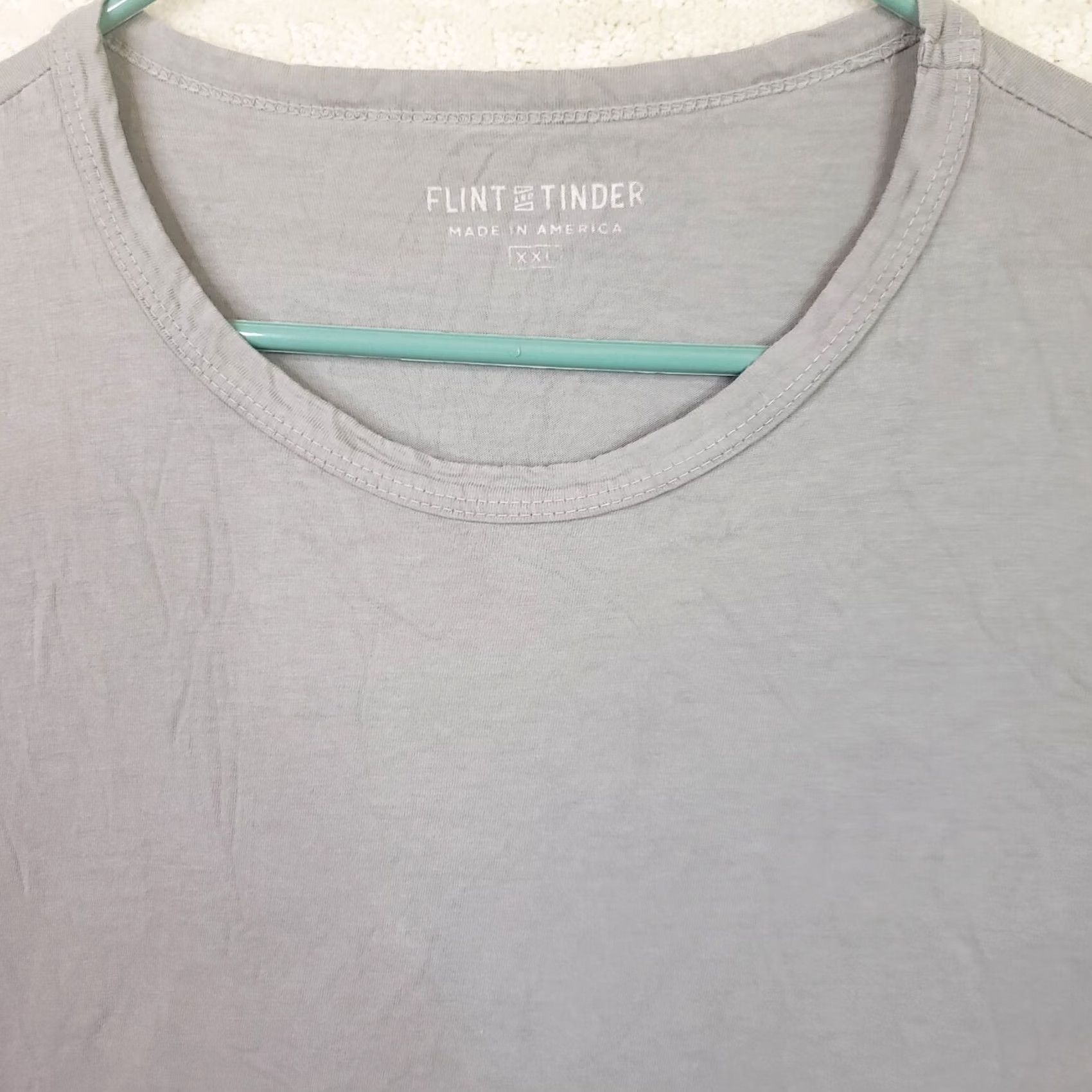 Flint And Tinder Flint and Tinder Mens Gray Supima Cotton Tee Shirt XXL Short Sleeve America Size US XXL / EU 58 / 5 - 3 Thumbnail