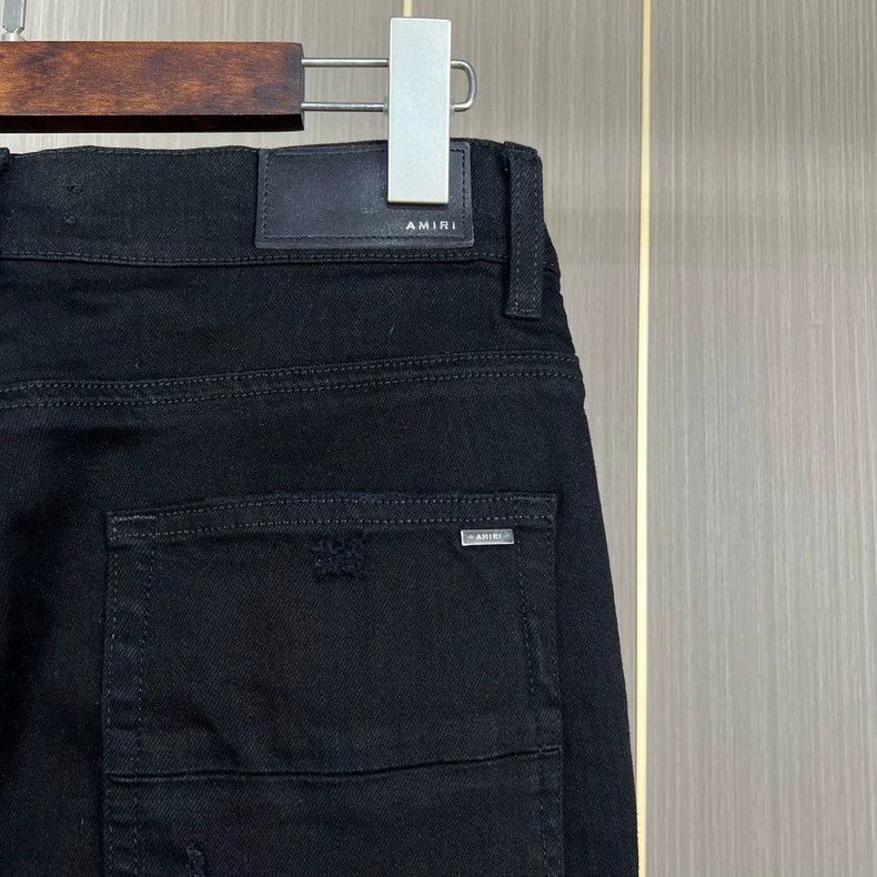 Amiri Amiri Black washed leather brand jeans 2506-Nextarrow Size US 32 / EU 48 - 5 Thumbnail