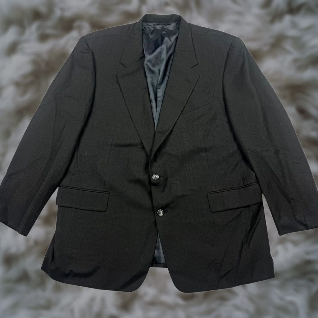 Vintage Hickey Freeman Canterbury Loro Piani Wool 2-Button Blazer Gray 46 R Men Blazer - 2-Button Front, Notch Lapel, Single-Breasted, Wool 100% Size 46R - 1 Thumbnail
