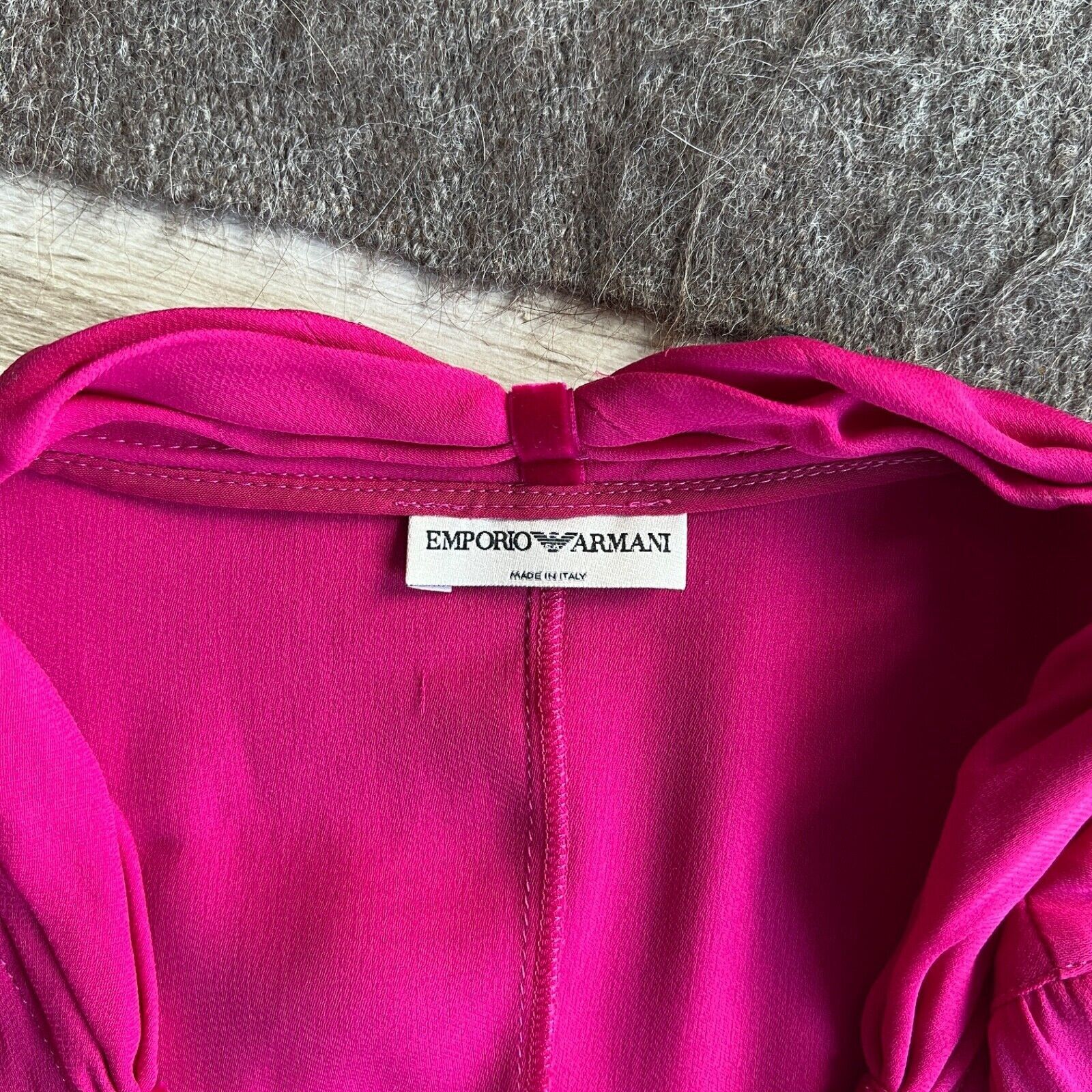 Emporio Armani Emporio Armani Nylon Silk Pink Top Shirt 8680AC Size M / US 6-8 / IT 42-44 - 3 Thumbnail