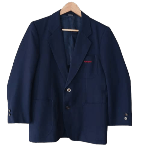 image of Racing VTG Toyota Coat Blazer in Dark Blue, Men's (Size Small)