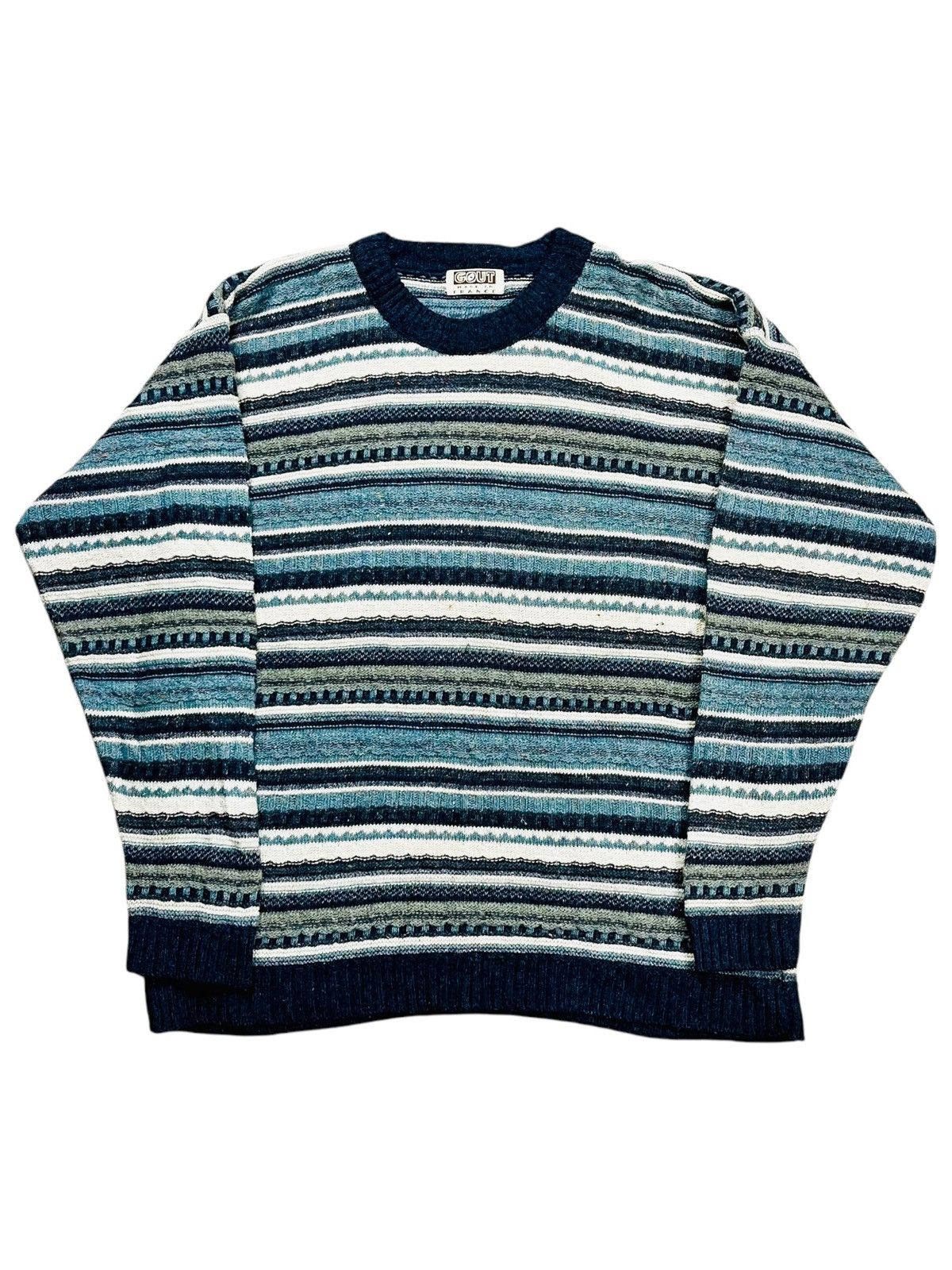 Hysteric Glamour 1980s Gout France - Kurt Cobain Style Knitted Sweater Size US L / EU 52-54 / 3 - 1 Thumbnail
