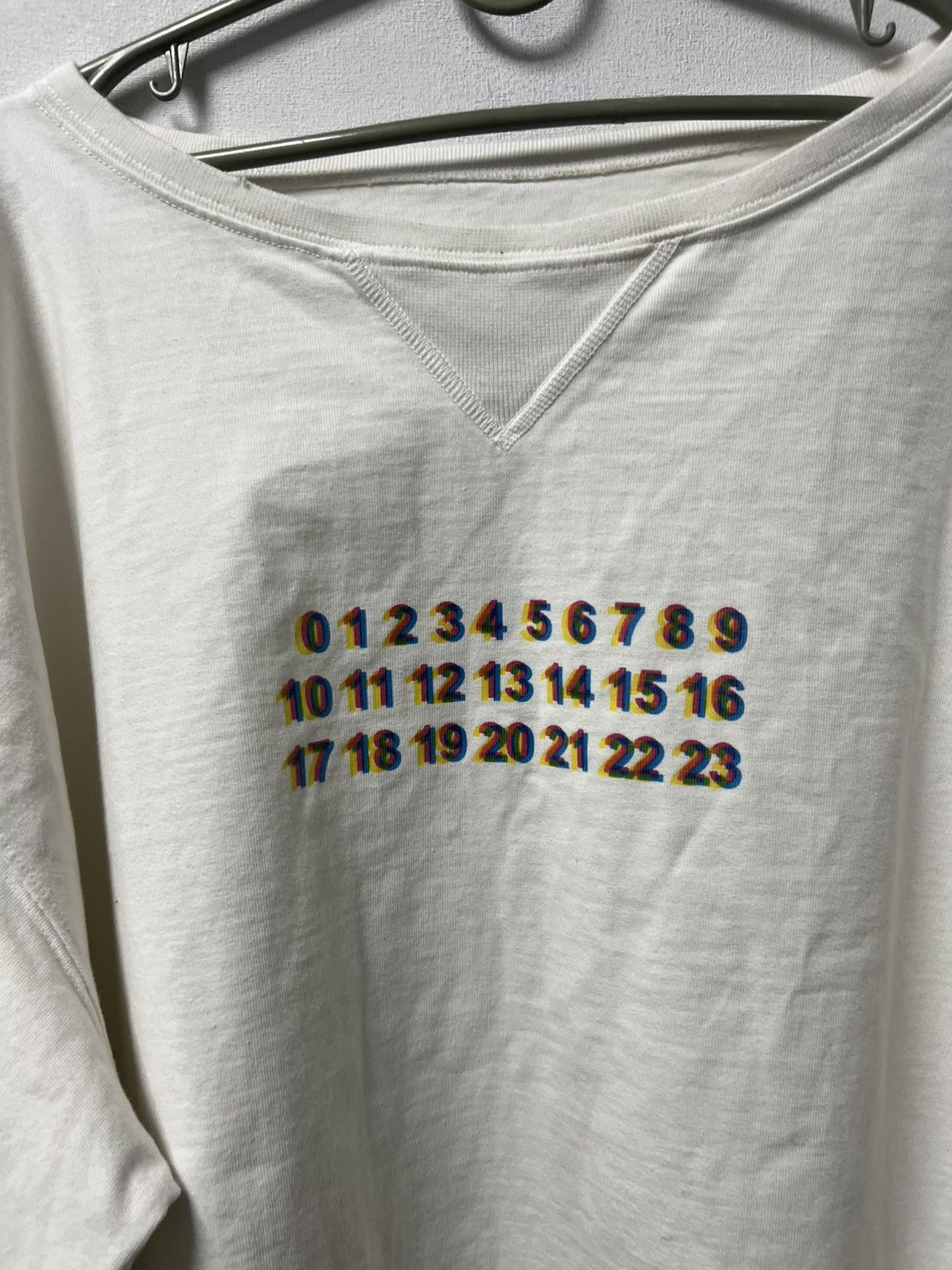 Maison Margiela Maison Margiela Big Logo Sweatshirt Luxury White Mens Size US S / EU 44-46 / 1 - 3 Thumbnail