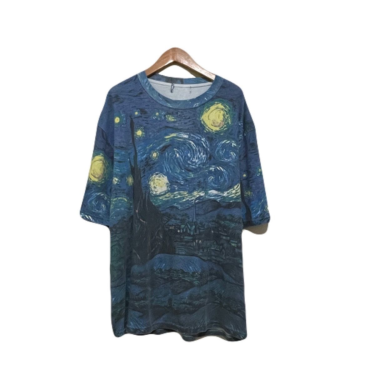 image of Art Vincent Van Gogh Starry Night Aop Tee in Blue, Men's (Size XL)