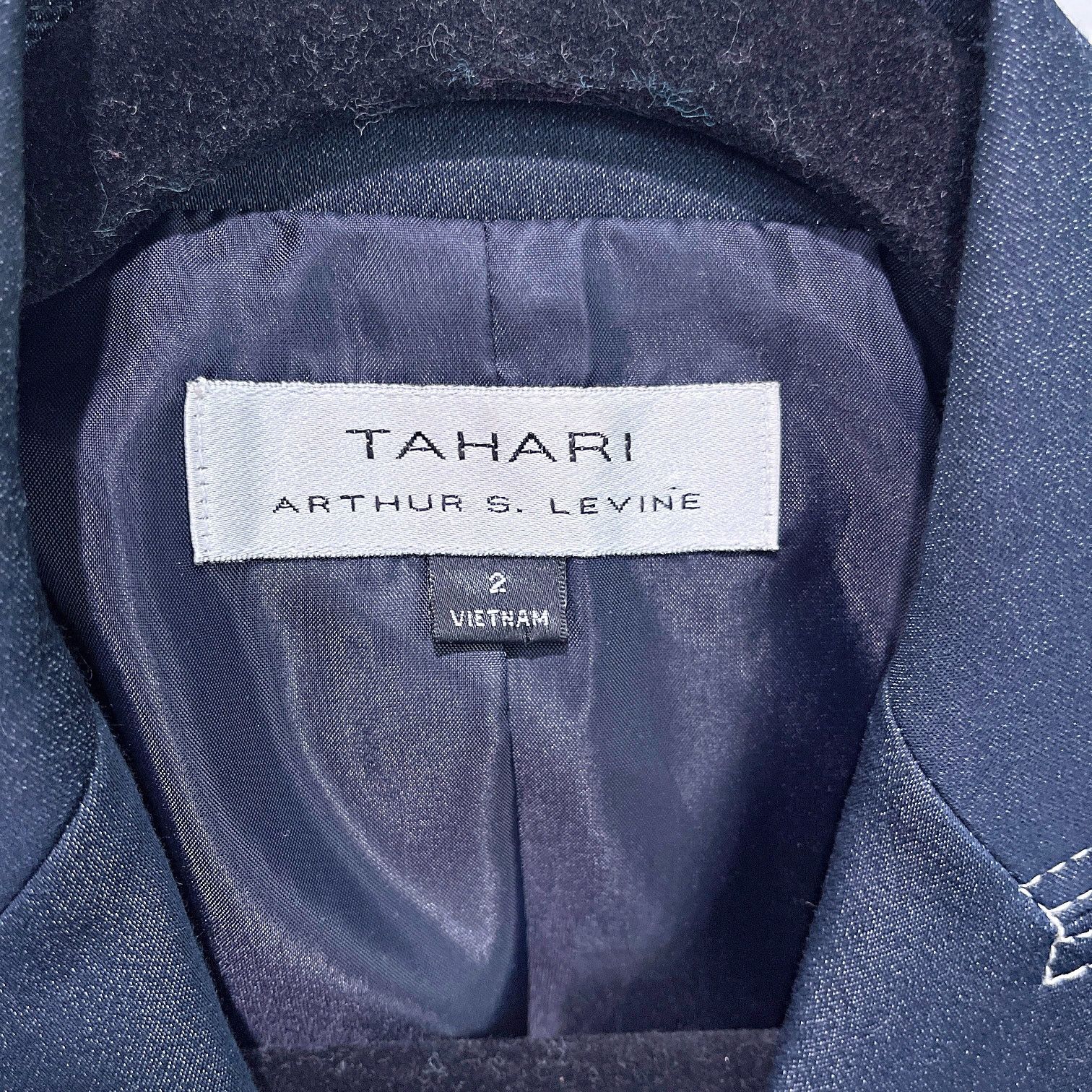 Other TAHARI Top Stitched Peak Collar Denim Blazer Blue Womens 2 Size XS / US 0-2 / IT 36-38 - 5 Thumbnail