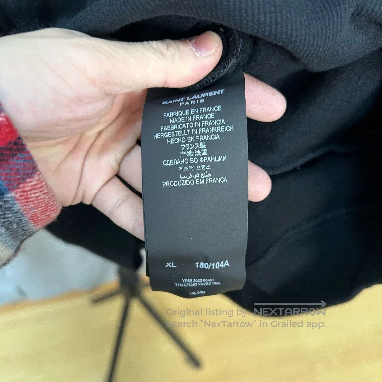 Yves Saint Laurent YSL Vintage Style Hoodie with Tag XL Size. Size US XL / EU 56 / 4 - 4 Thumbnail