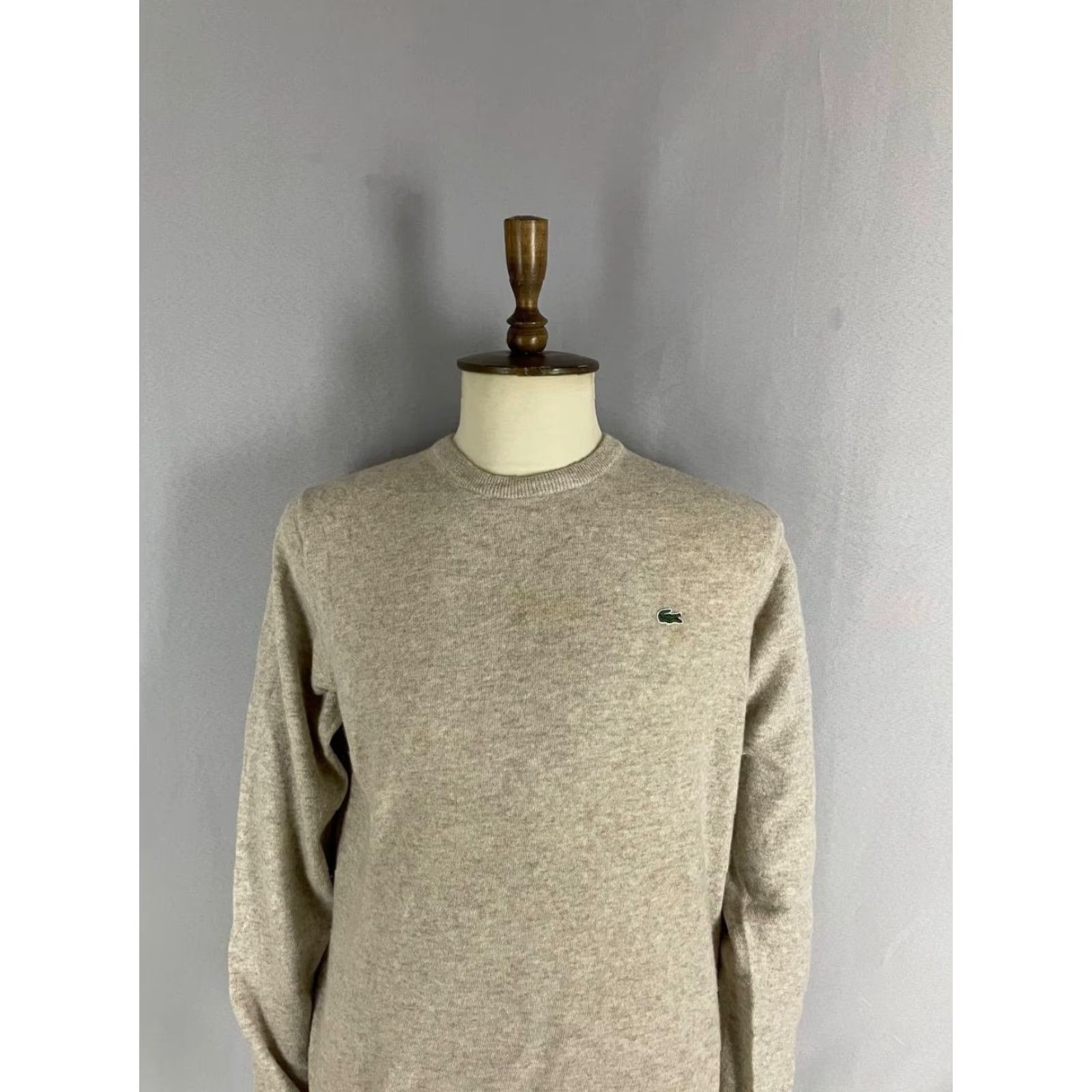 Lacoste Lacoste Sweater Mens XL Light Gray Lana Long Sleeve Crew Neck Pullover Regular Size US XL / EU 56 / 4 - 4 Thumbnail
