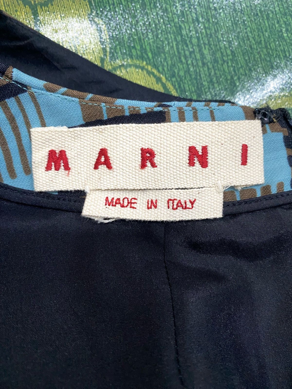 Marni Marni Blue print wool and Silk Sleeveless A line top Size XS / US 0-2 / IT 36-38 - 5 Thumbnail