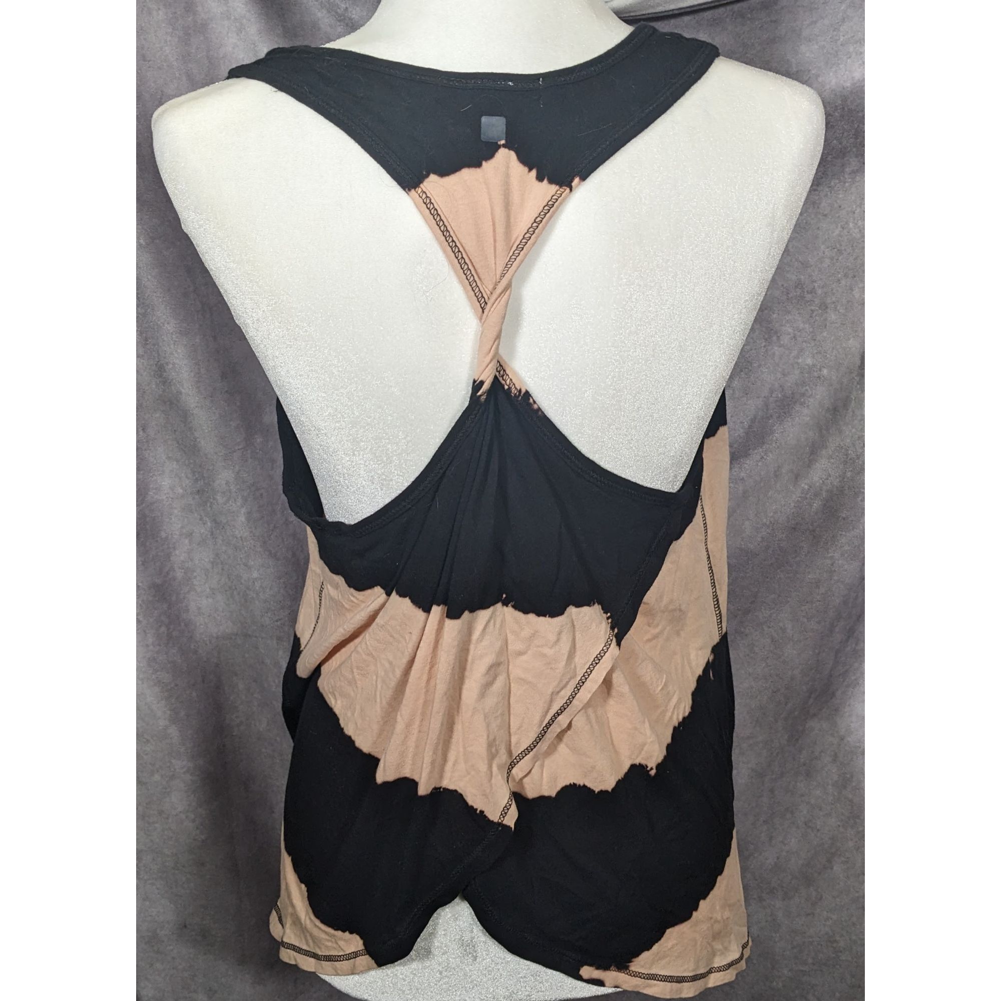 Jennifer Lopez Jennifer Lopez Black And Tan Striped Twist Back Tank Top Size M / US 6-8 / IT 42-44 - 5 Thumbnail