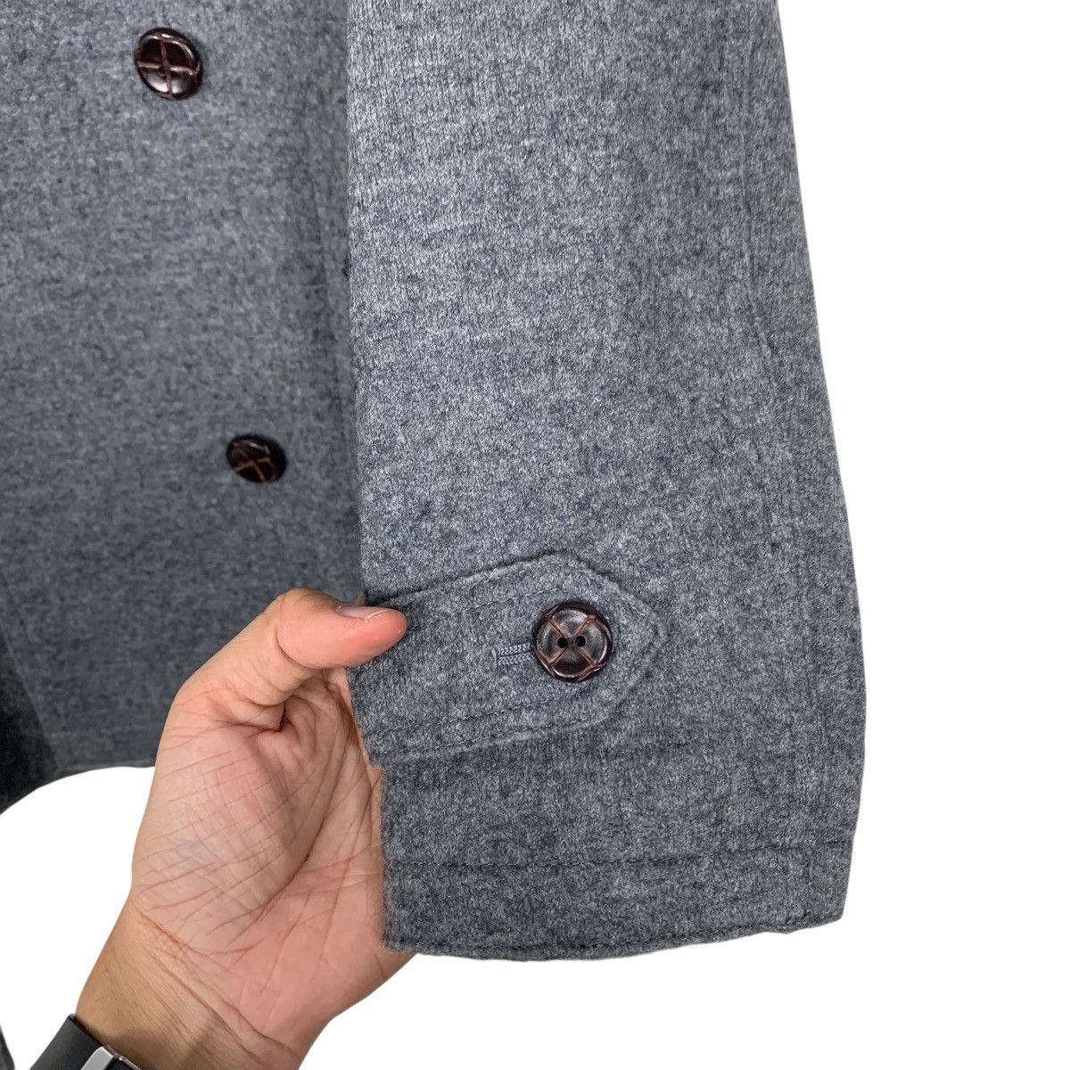 Japanese Brand Ships Double Breasted Wool Trenchcoat Size M / US 6-8 / IT 42-44 - 13 Thumbnail