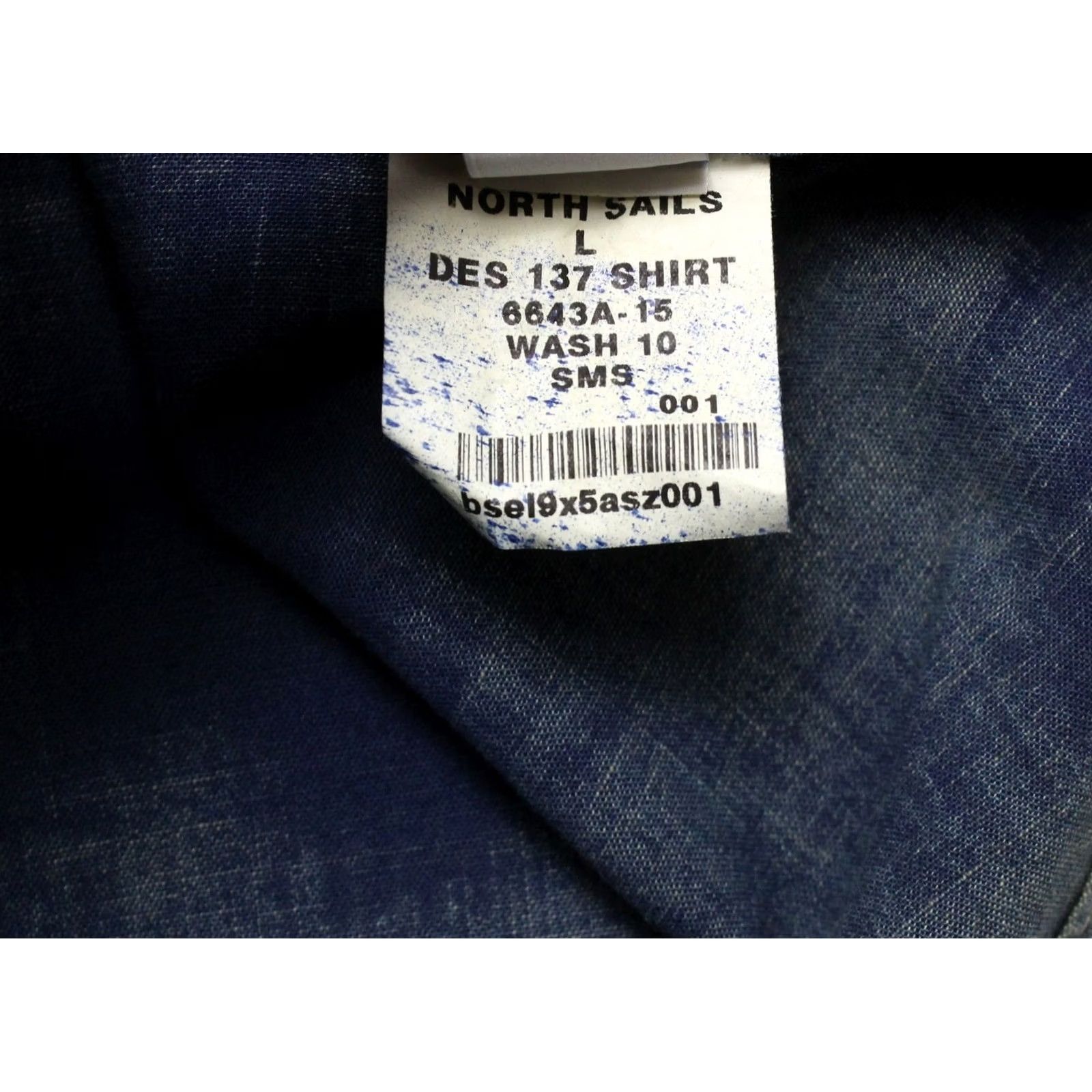 Vintage North Sails Des 137 Button Up Shirt Men's LARGE Pocket Button Navy Blue Size US L / EU 52-54 / 3 - 7 Thumbnail
