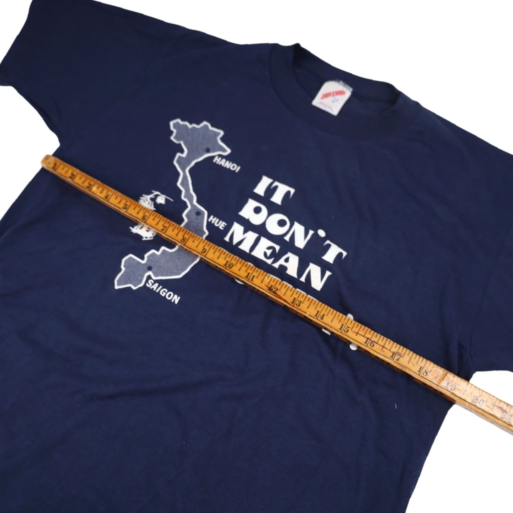 Jerzees VINTAGE It Dont Bean Nothin! Vietnam Mens Large Graphic T Shirt Blue Jerzees MENS L Blue Graphic T Shirt Vintage Mens Large BLUE N? (Oops) Size US L / EU 52-54 / 3 - 7 Thumbnail