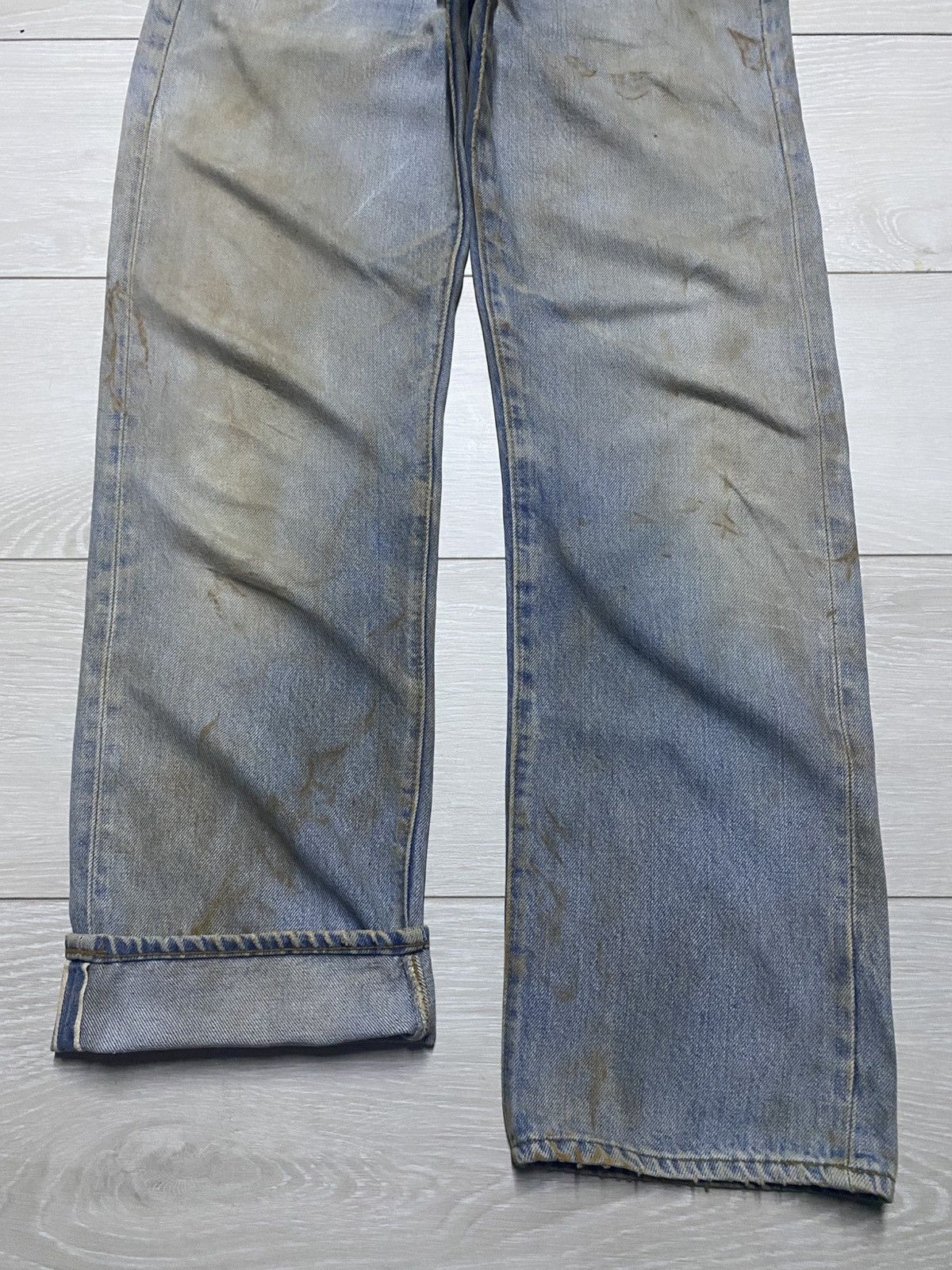 Levi's Levis 501 70s ButtonFly 6 Crazy Mud Wash Rusty Selvedge Size US 28 / EU 44 - 5 Thumbnail