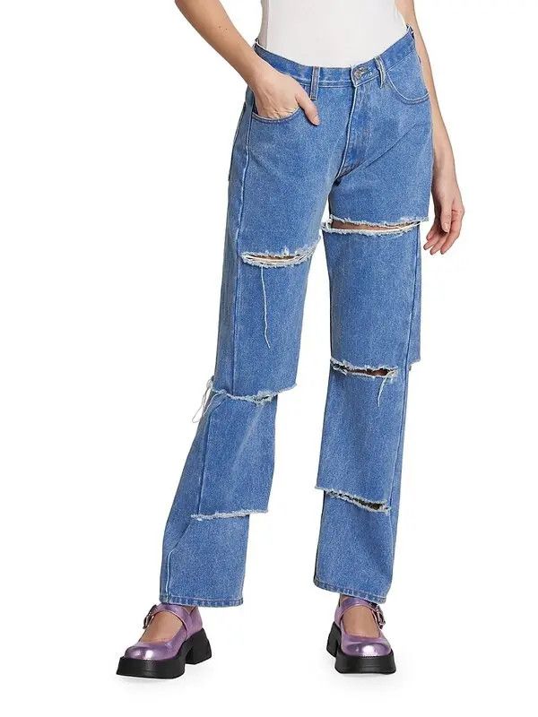 Marni o1y1125 Denim Pant in Blue Size 27" / US 4 / IT 40 - 2 Thumbnail