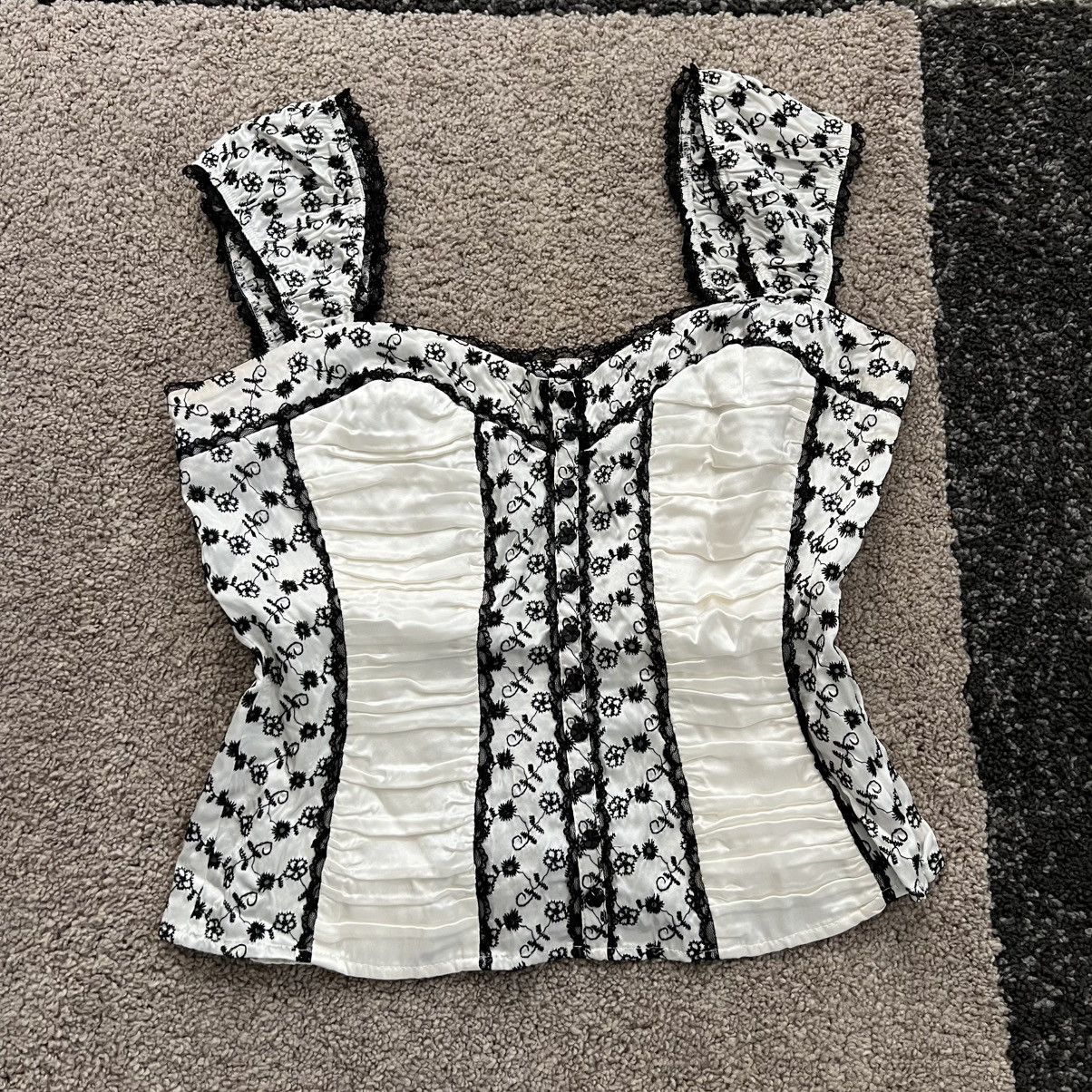 Bebe Bebe White Milkmaid Corset Top Size XS / US 0-2 / IT 36-38 - 1 Thumbnail