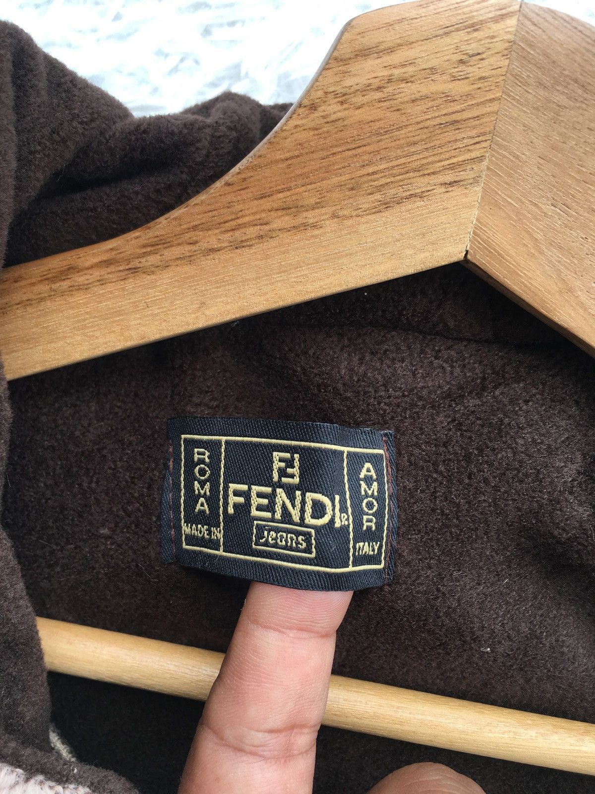 Fendi Rare Vintage 90s FENDI Monogram Velvet Jacket Size US L / EU 52-54 / 3 - 13 Thumbnail