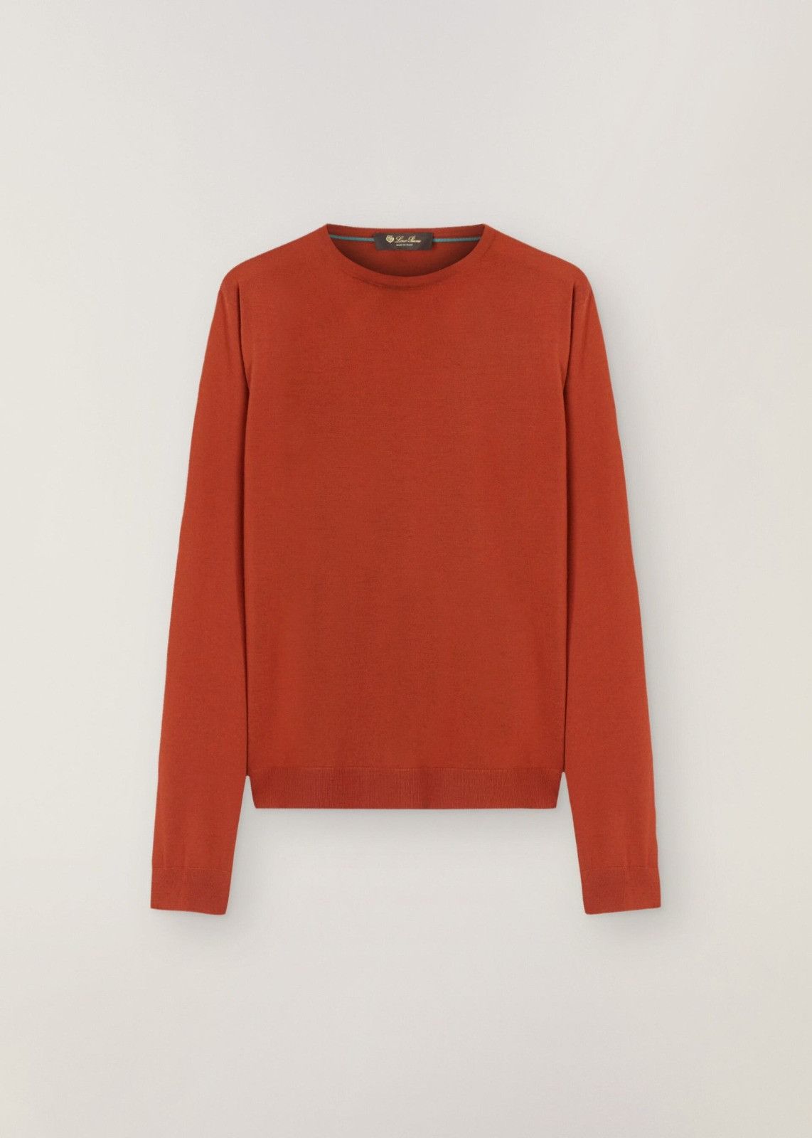 Loro Piana o1srvl11e0125 Valsesia Crewneck Sweater in Orange Size L / US 10 / IT 46 - 1 Thumbnail