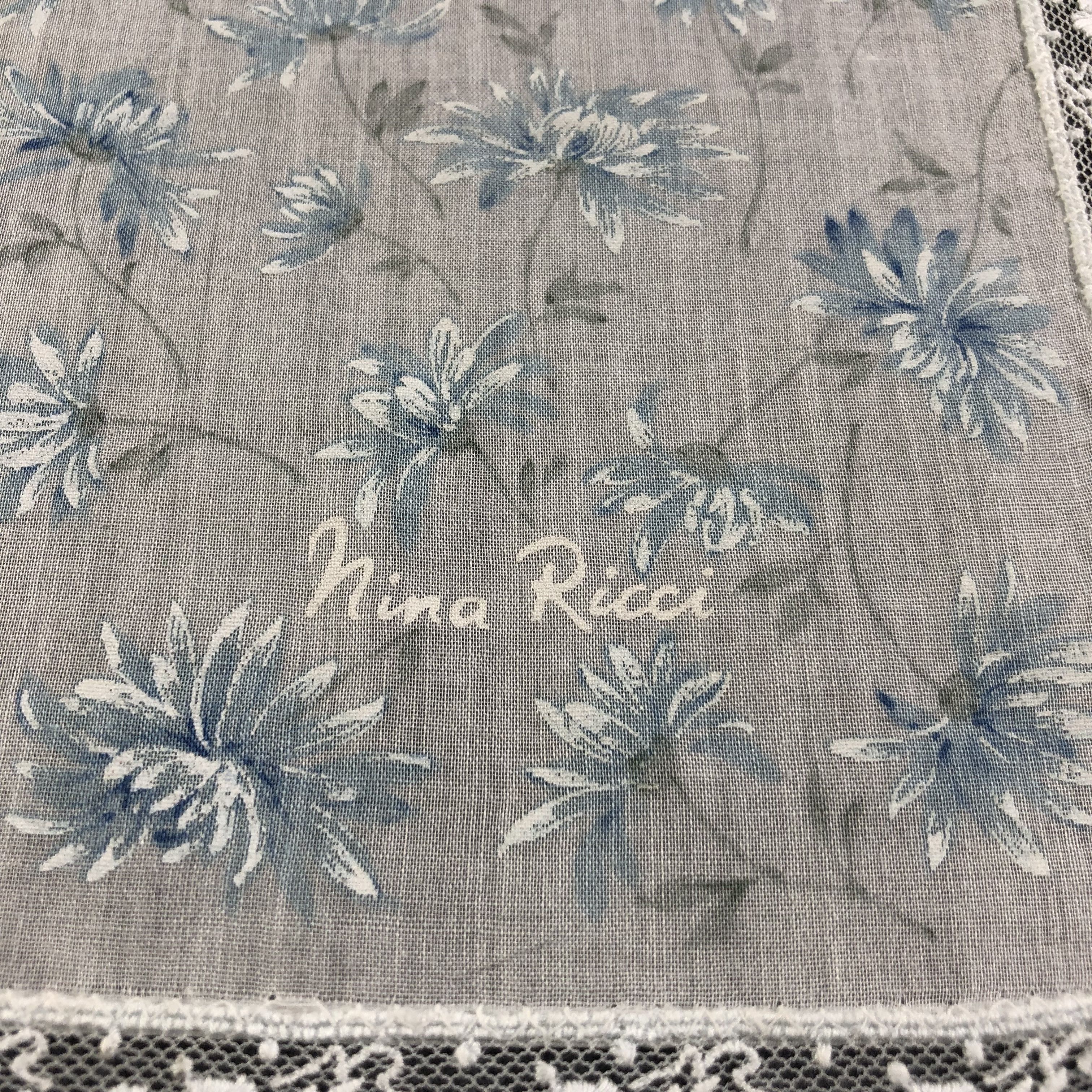 Nina Ricci Nina Ricci Floral Handkerchief Neckerchief Bandana H2251 Size ONE SIZE - 4 Thumbnail