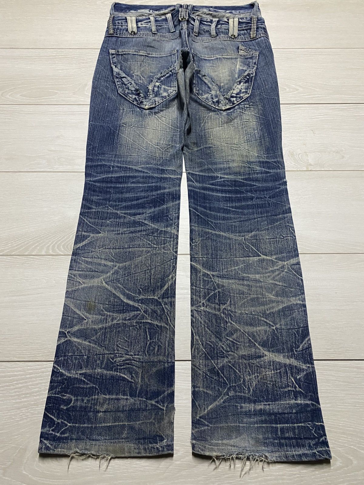 If Six Was Nine Blow By Blue Skull Button Denim Underground Japan Brand Rare Size US 32 / EU 48 - 2 Thumbnail