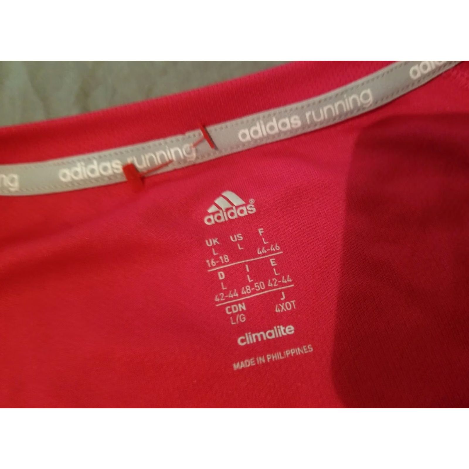 Adidas Womens adidas Shirt L Large Red Athletic Yoga Gym Running T-Shirt Activewear Womens L Red Size L / US 10 / IT 46 - 4 Thumbnail