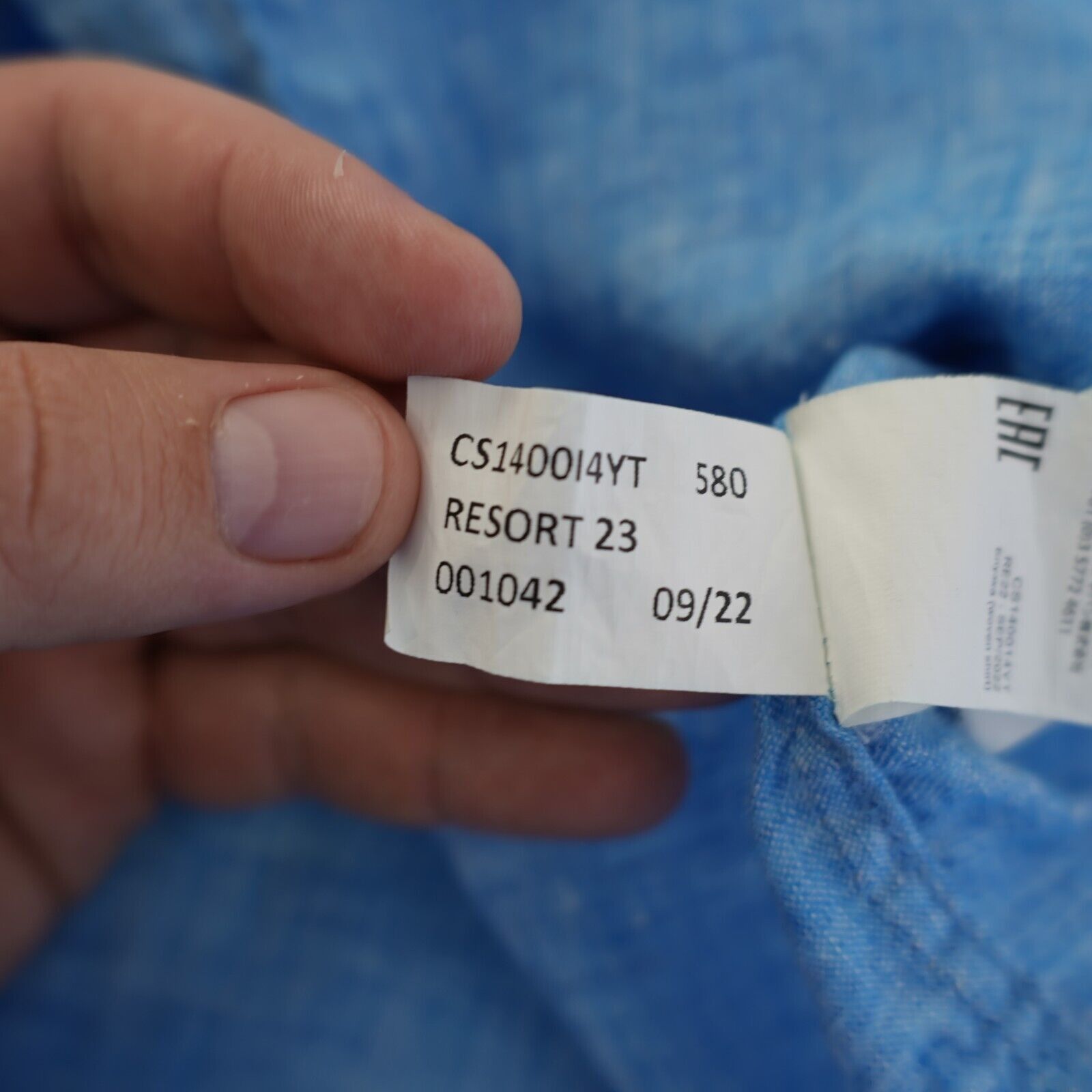 Michael Kors Michael Kors 100% Linen Slim Fit Blue Short Sleeve Medium Bu Size US M / EU 48-50 / 2 - 8 Thumbnail