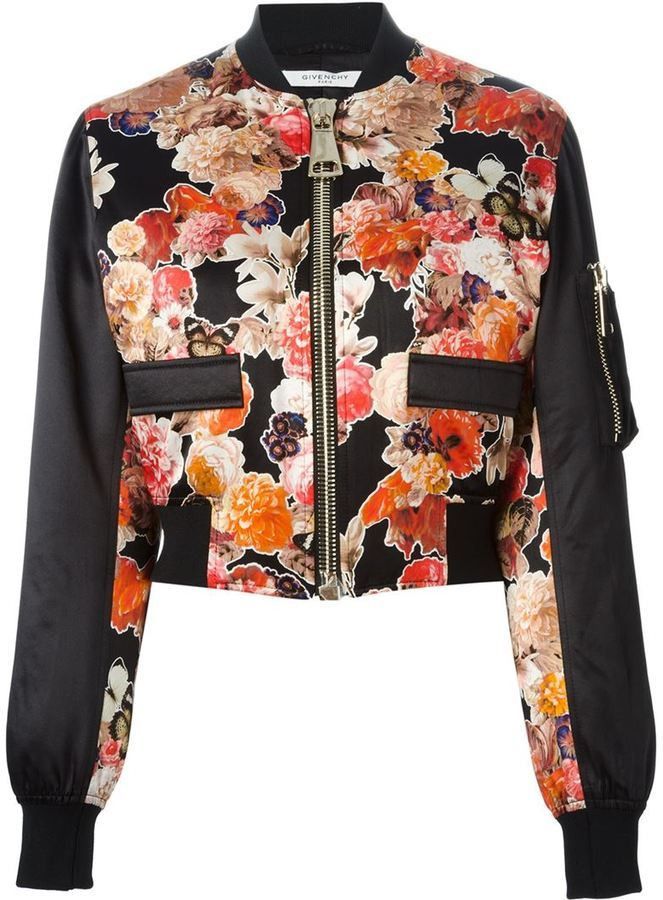 Givenchy NWT $4.8K Givenchy Floral silk bomber jacket brand new Size S / US 4 / IT 40 - 1 Thumbnail